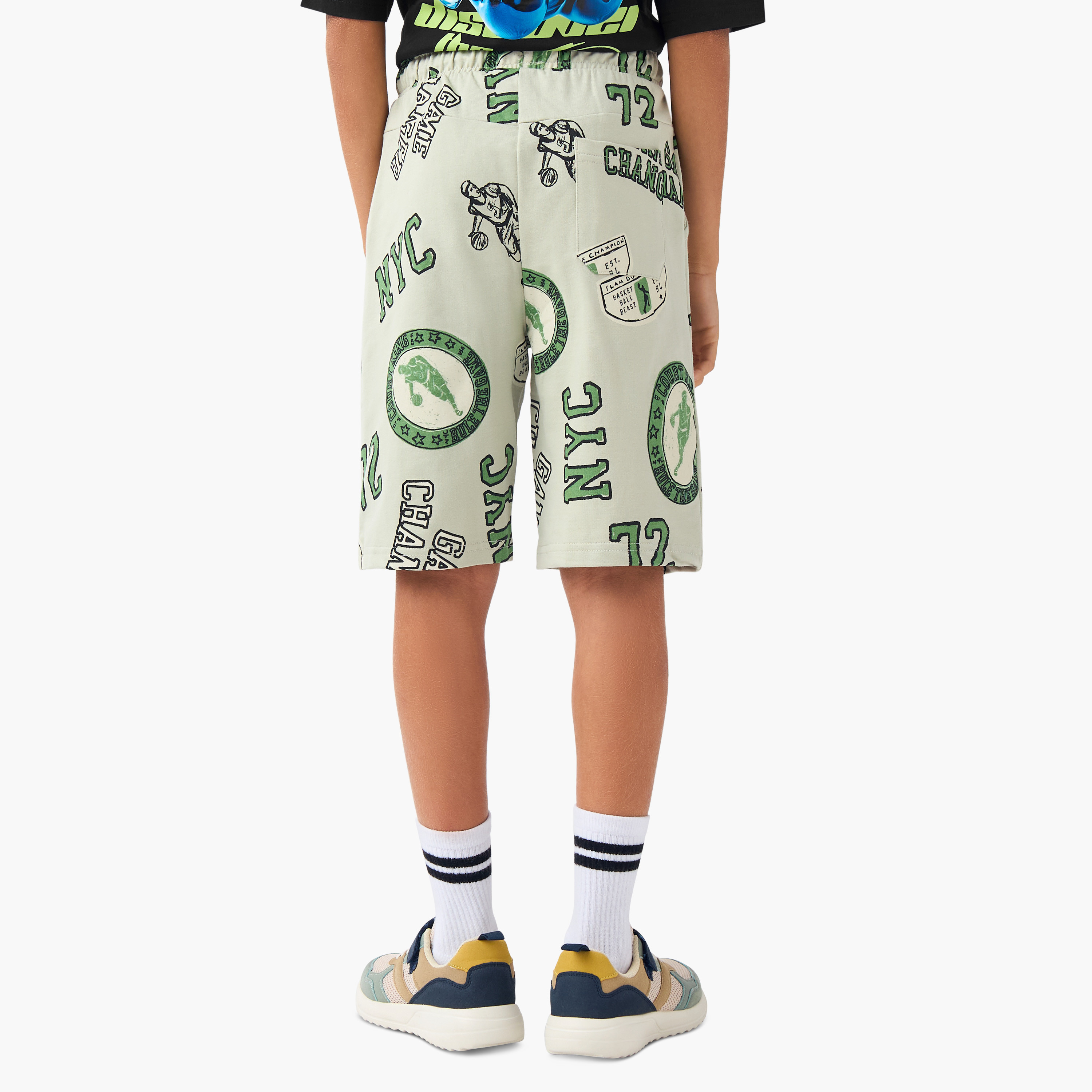 Juniors Basketball Print Shorts with Drawstring Closure and Pockets-boys-clothing-bottoms-shorts-image-3