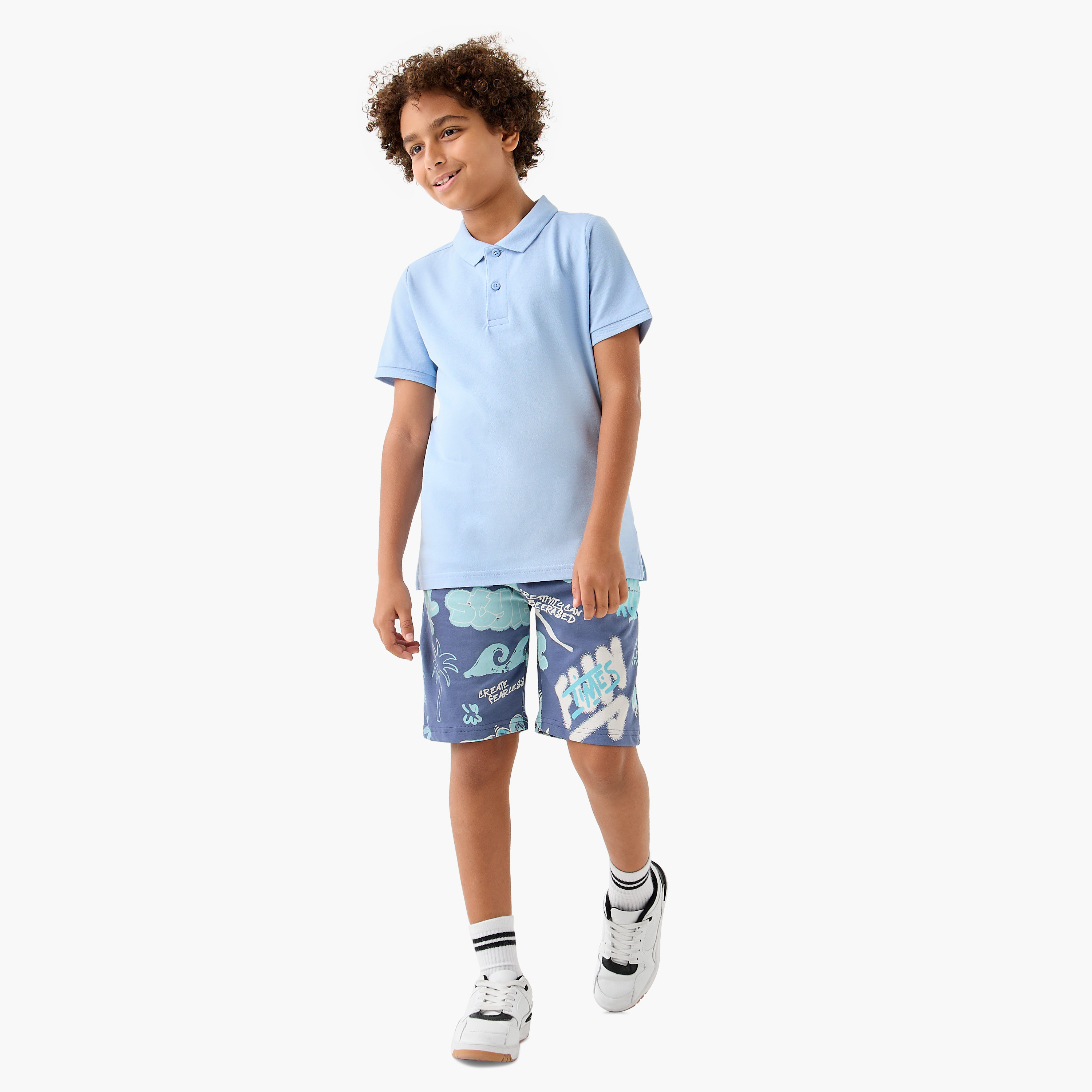 Juniors Printed Shorts with Pockets and Drawstring Closure-boys-clothing-bottoms-shorts-image-2