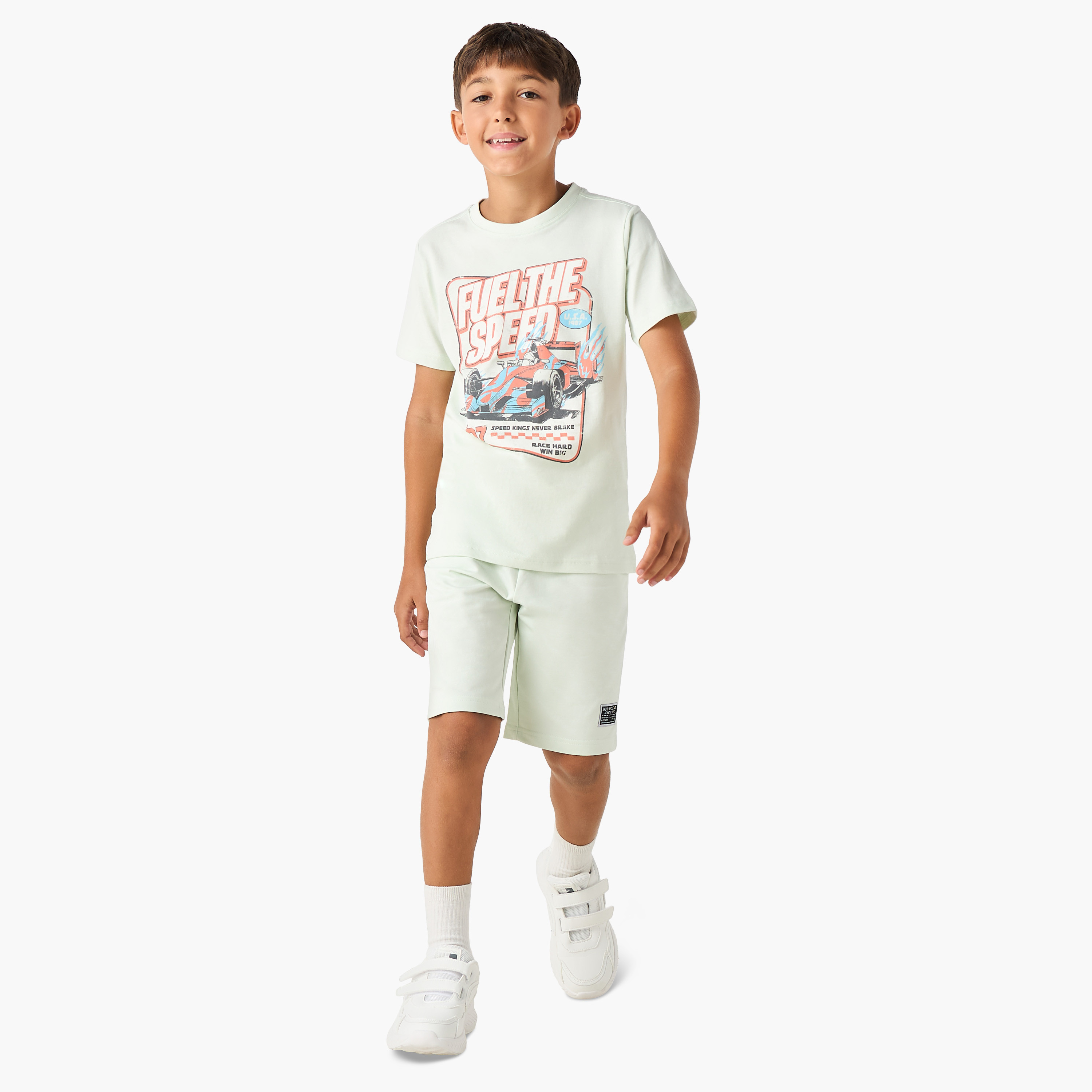 Juniors Solid Shorts with Drawstring Closure and Pockets-boys-clothing-bottoms-shorts-image-2