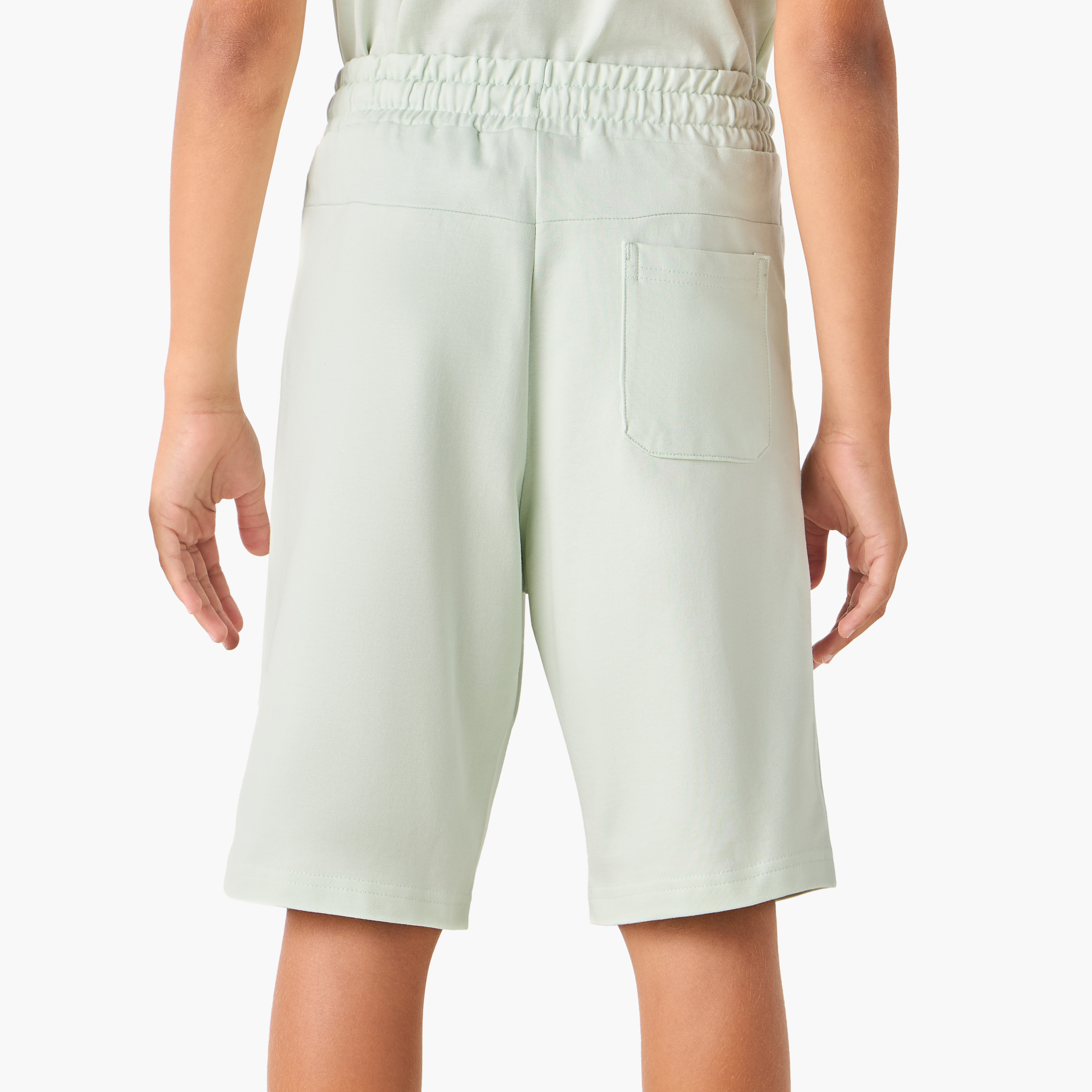 Juniors Solid Shorts with Drawstring Closure and Pockets-boys-clothing-bottoms-shorts-image-3