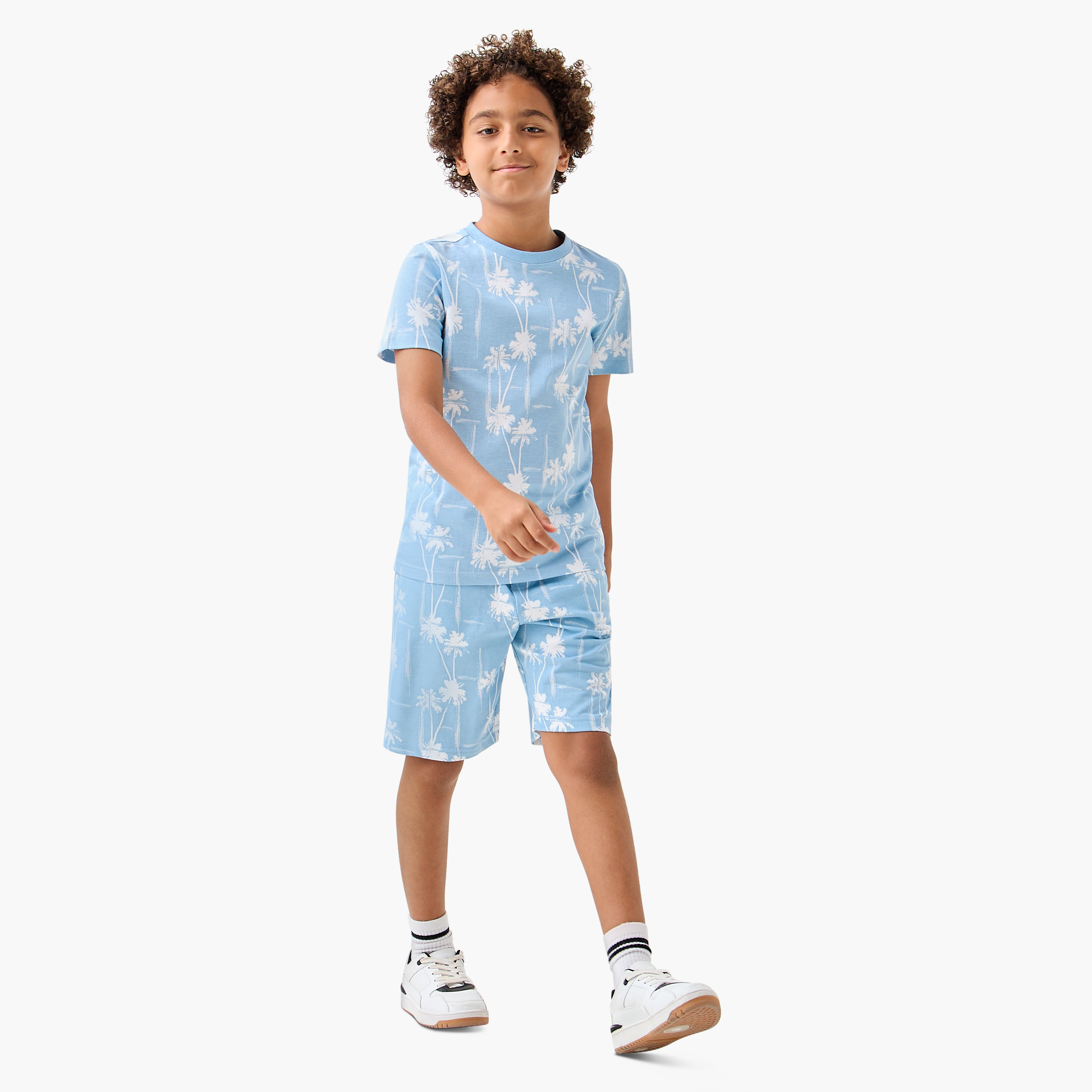 Juniors All-Over Tree Print Shorts with Pockets and Drawstring Closure-boys-clothing-bottoms-shorts-image-2