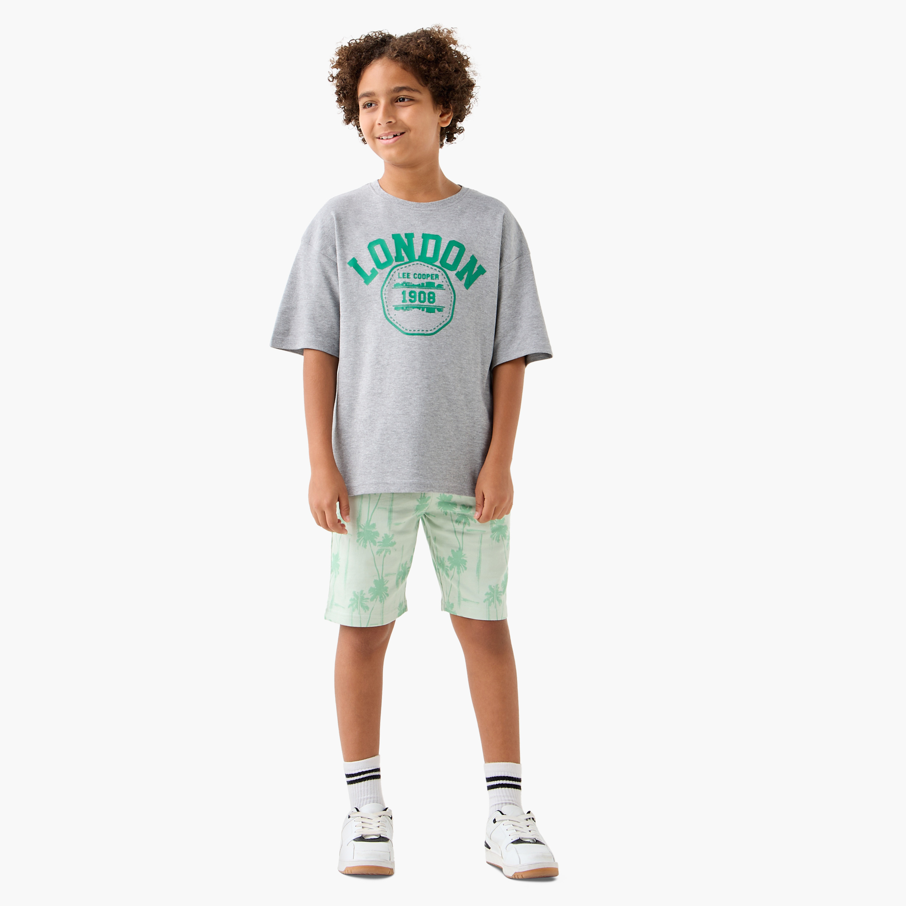 Juniors Tree Print Shorts with Pockets and Drawstring Closure-boys-clothing-bottoms-shorts-image-2