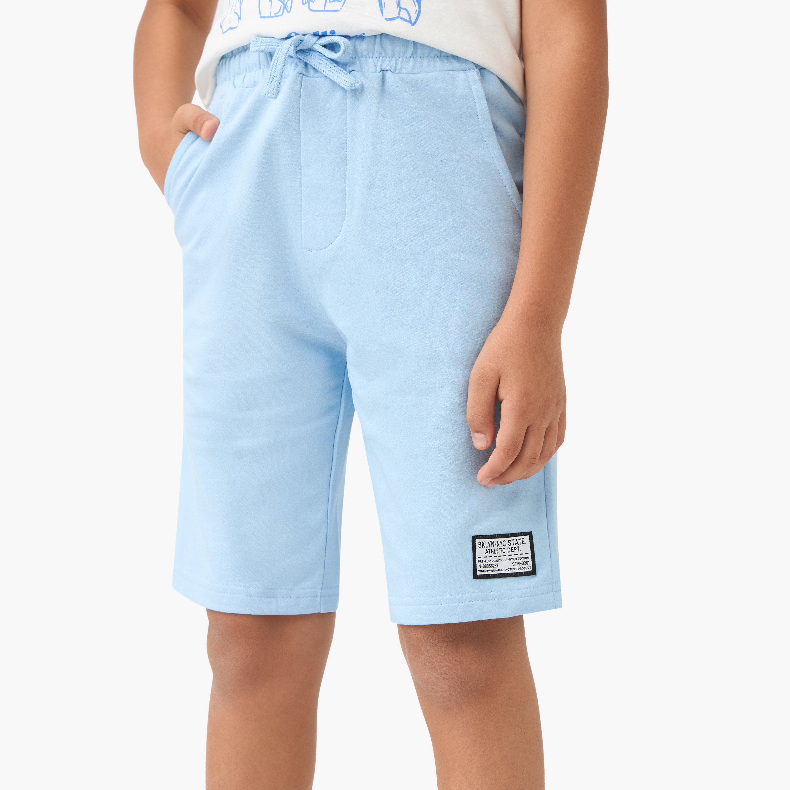 شورت سادة بخصر مطاطي وجيوب من جونيورز-boys-clothing-bottoms-shorts-image-5