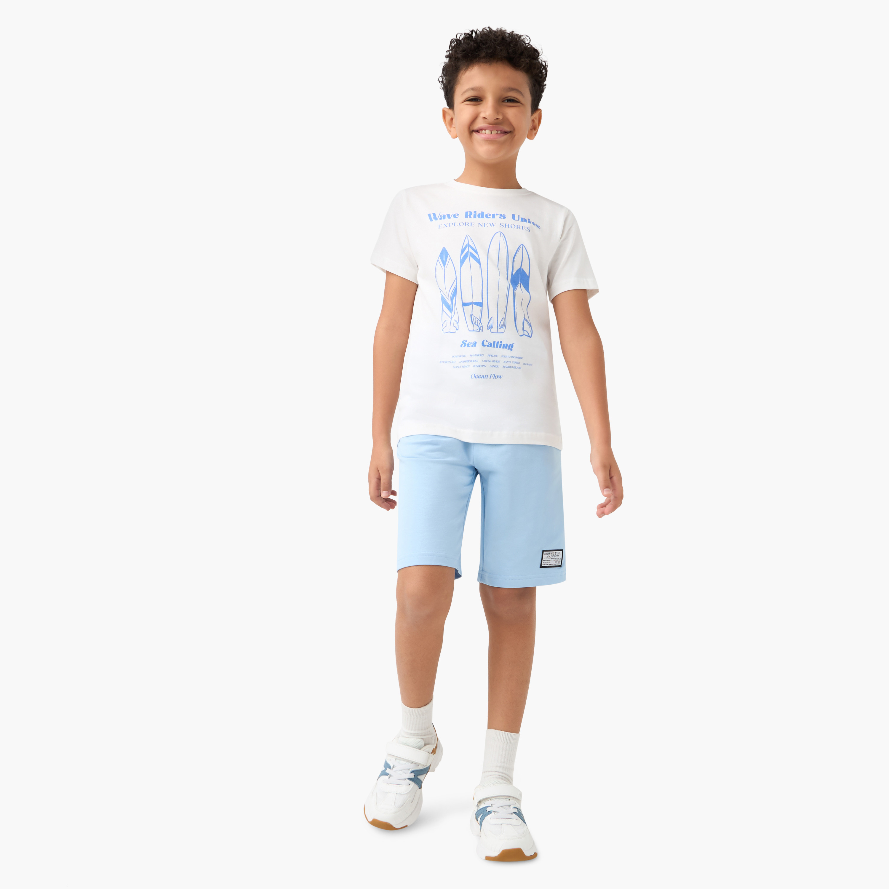 شورت سادة بخصر مطاطي وجيوب من جونيورز-boys-clothing-bottoms-shorts-image-4