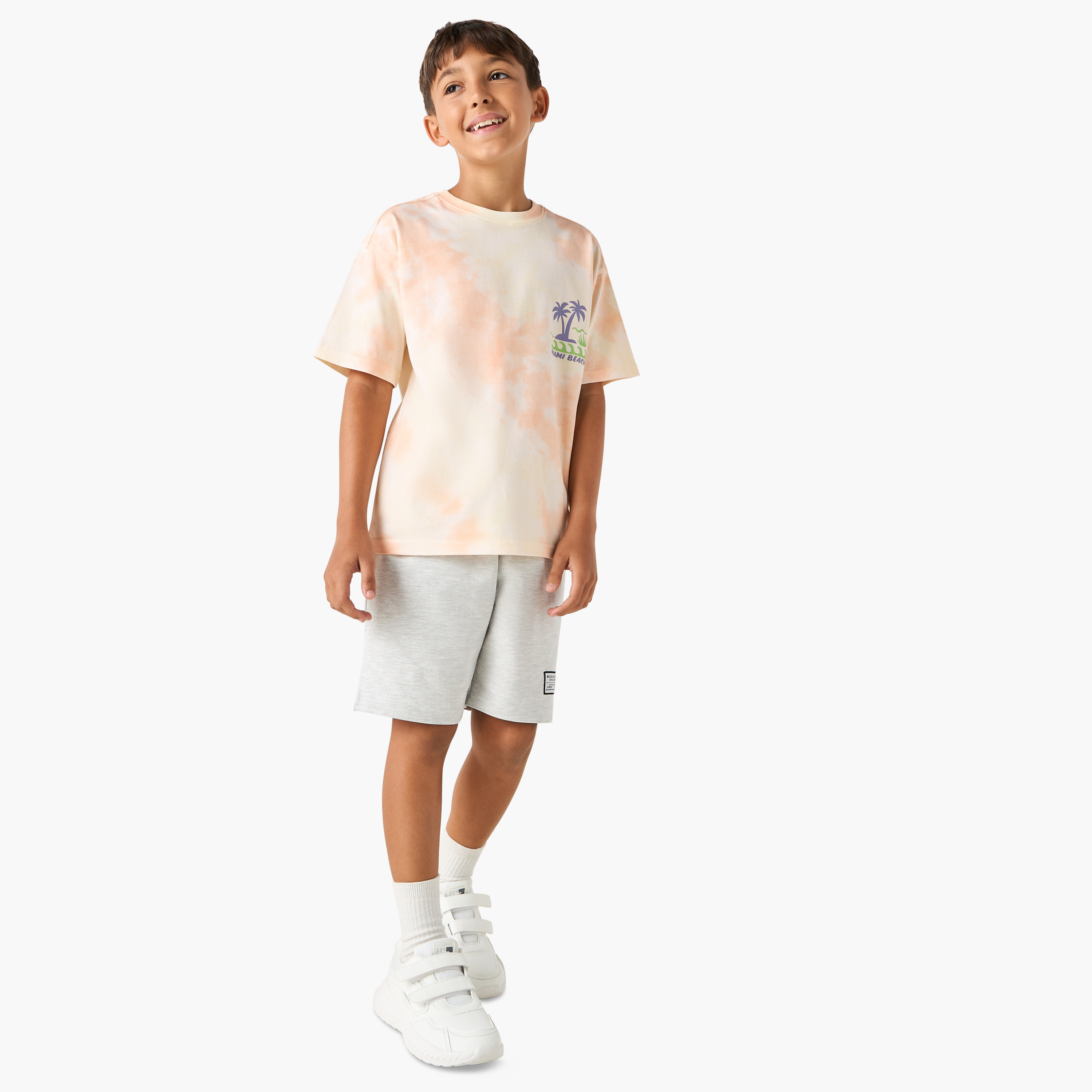 Juniors Solid Shorts with Elasticated Drawstring and Pockets-boys-clothing-bottoms-shorts-image-2