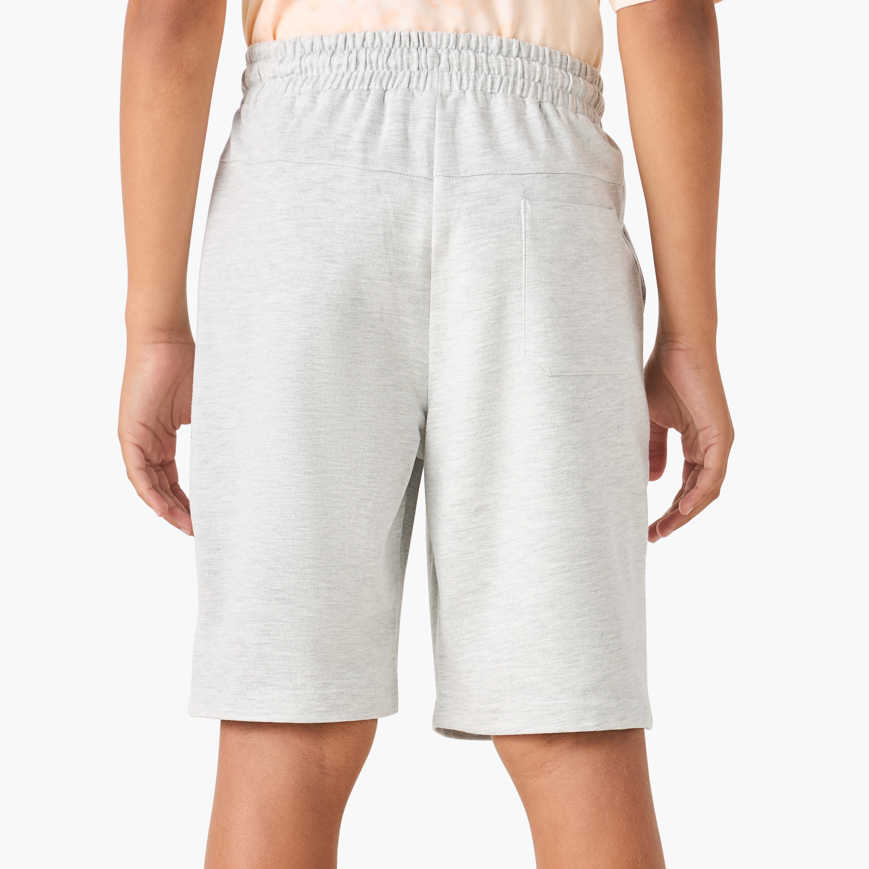 Juniors Solid Shorts with Elasticated Drawstring and Pockets-boys-clothing-bottoms-shorts-image-3