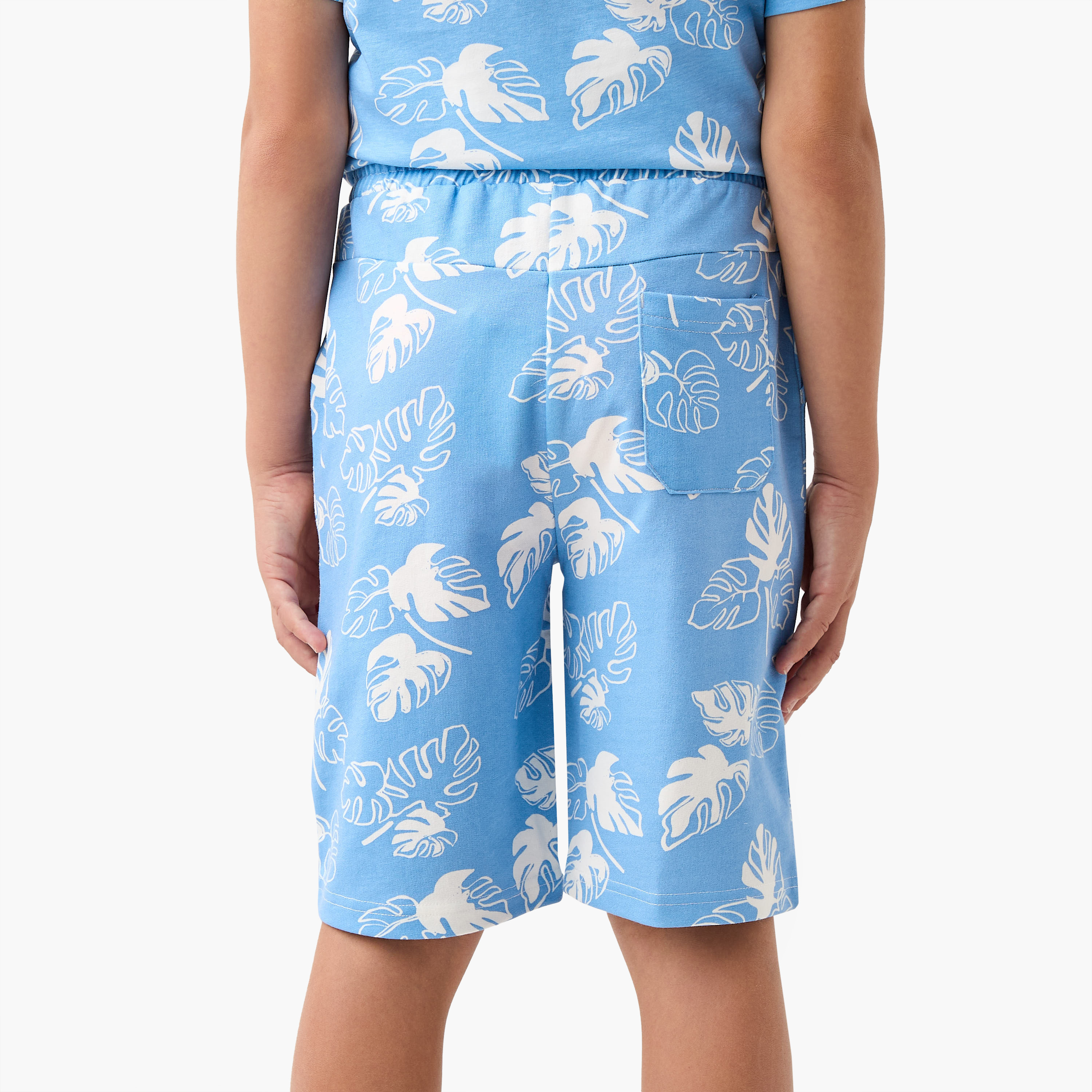 Juniors All-Over Tropical Print Shorts with Drawstring Closure and Pockets-boys-clothing-bottoms-shorts-image-3