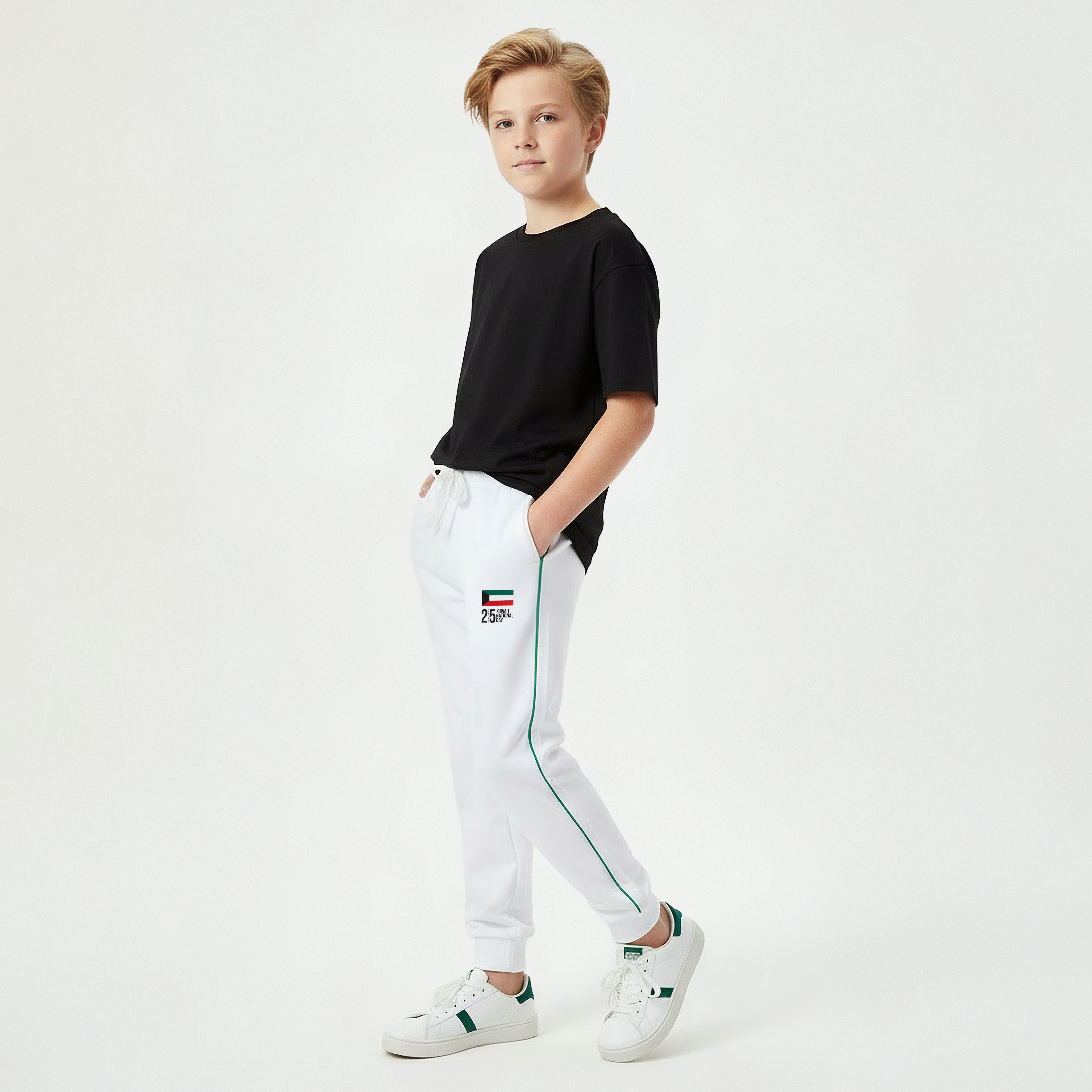 Juniors Kuwait National Day Print Joggers with Drawstring Closure-boys-clothing-bottoms-joggersandtrackpants-image-5