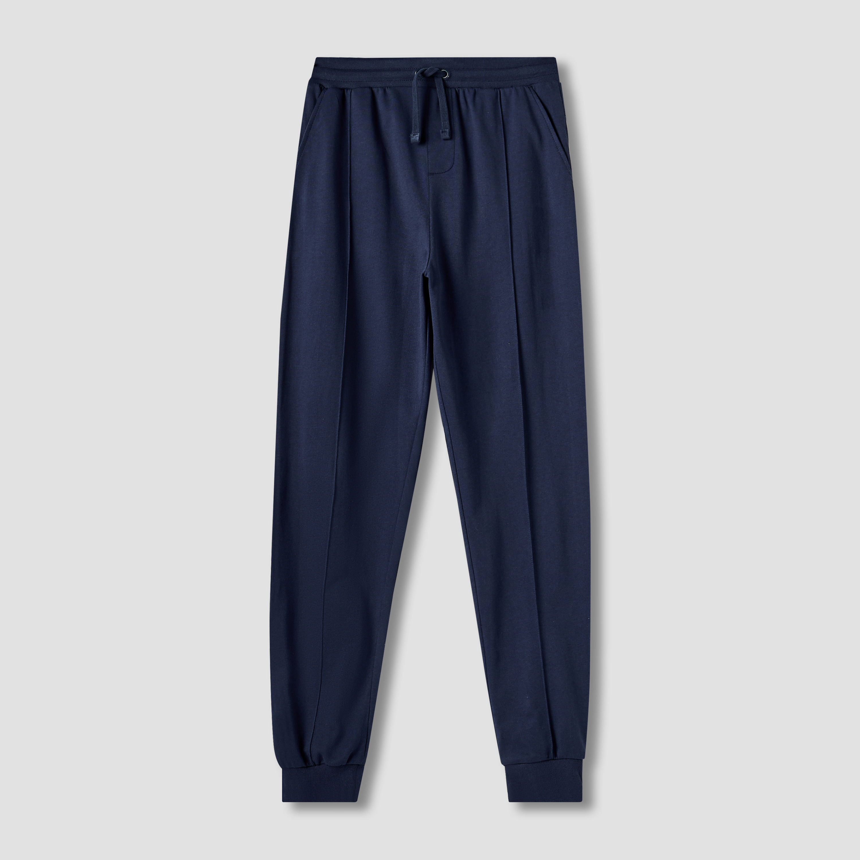 Juniors Solid Joggers with Drawstring Closure and Pockets-boys-clothing-schoolwear-bottoms-joggers-image-1