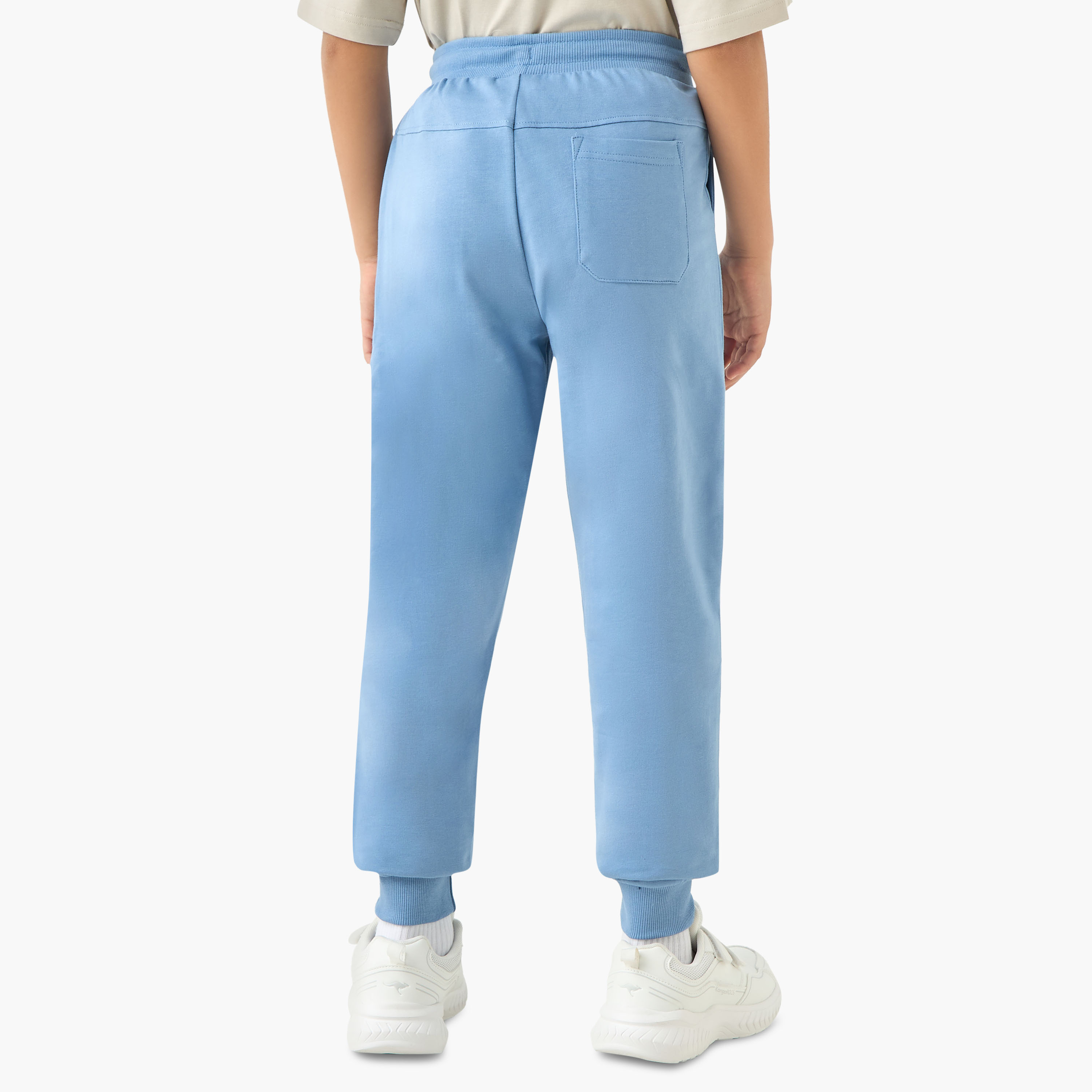 بنطلون رياضي سادة برباط إغلاق وجيوب من جونيورز-boys-clothing-bottoms-joggersandtrackpants-image-3