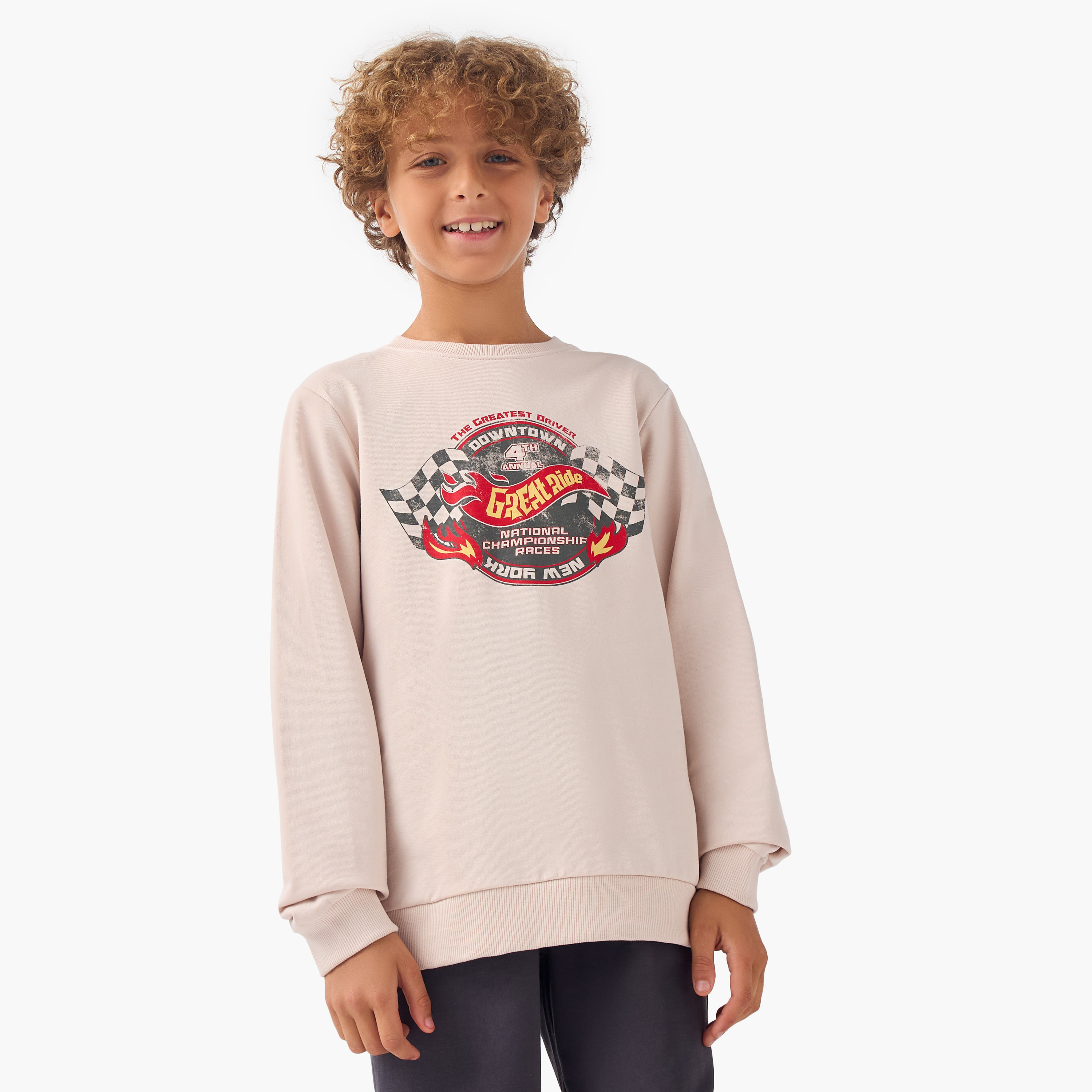Juniors Graphic Print Pullover with Crew Neck and Long Sleeves-boys-clothing-sweatshirts-image-1