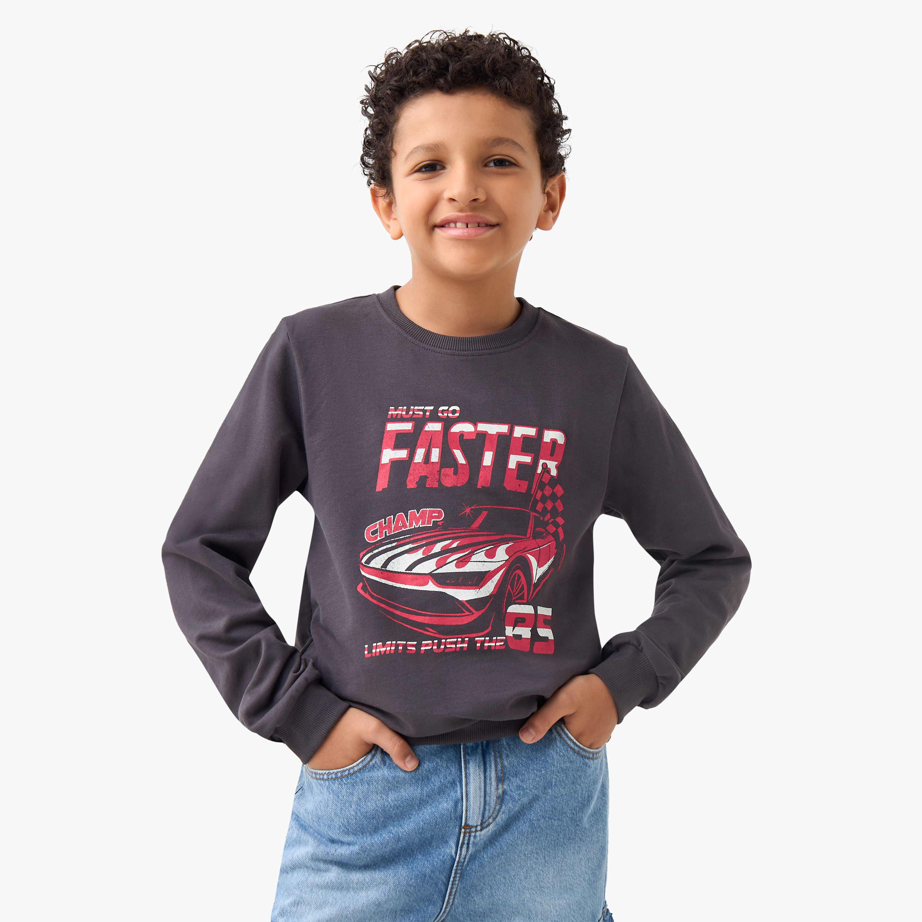 Juniors Printed Pullover with Crew Neck and Long Sleeves-boys-clothing-sweatshirts-image-1