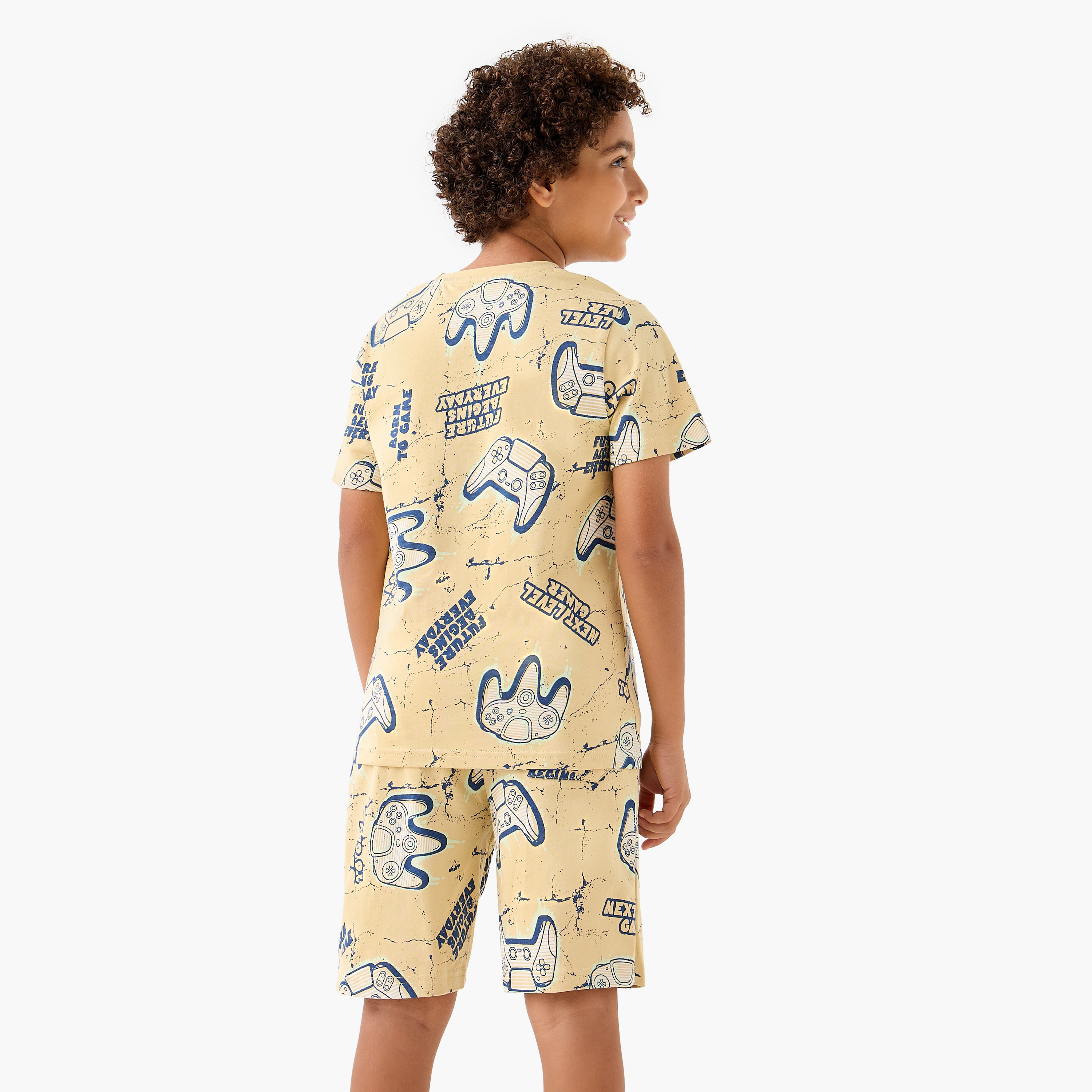 Juniors Gamer Print 3-Piece T-shirts and Shorts Set-boys-clothing-setsandcoords-image-4