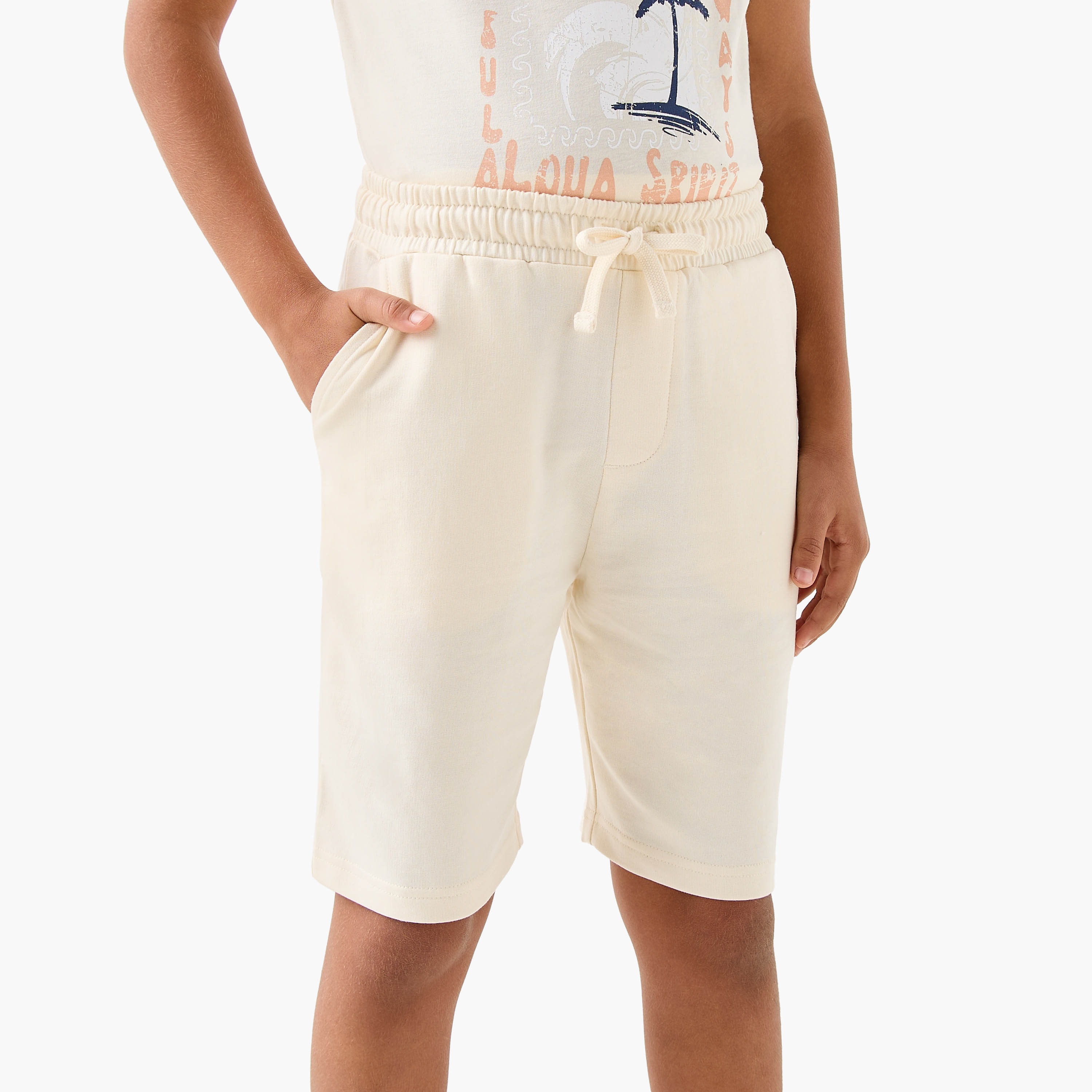Juniors Printed 3-Piece T-shirt and Elasticated Shorts Set-boys-clothing-setsandcoords-image-4
