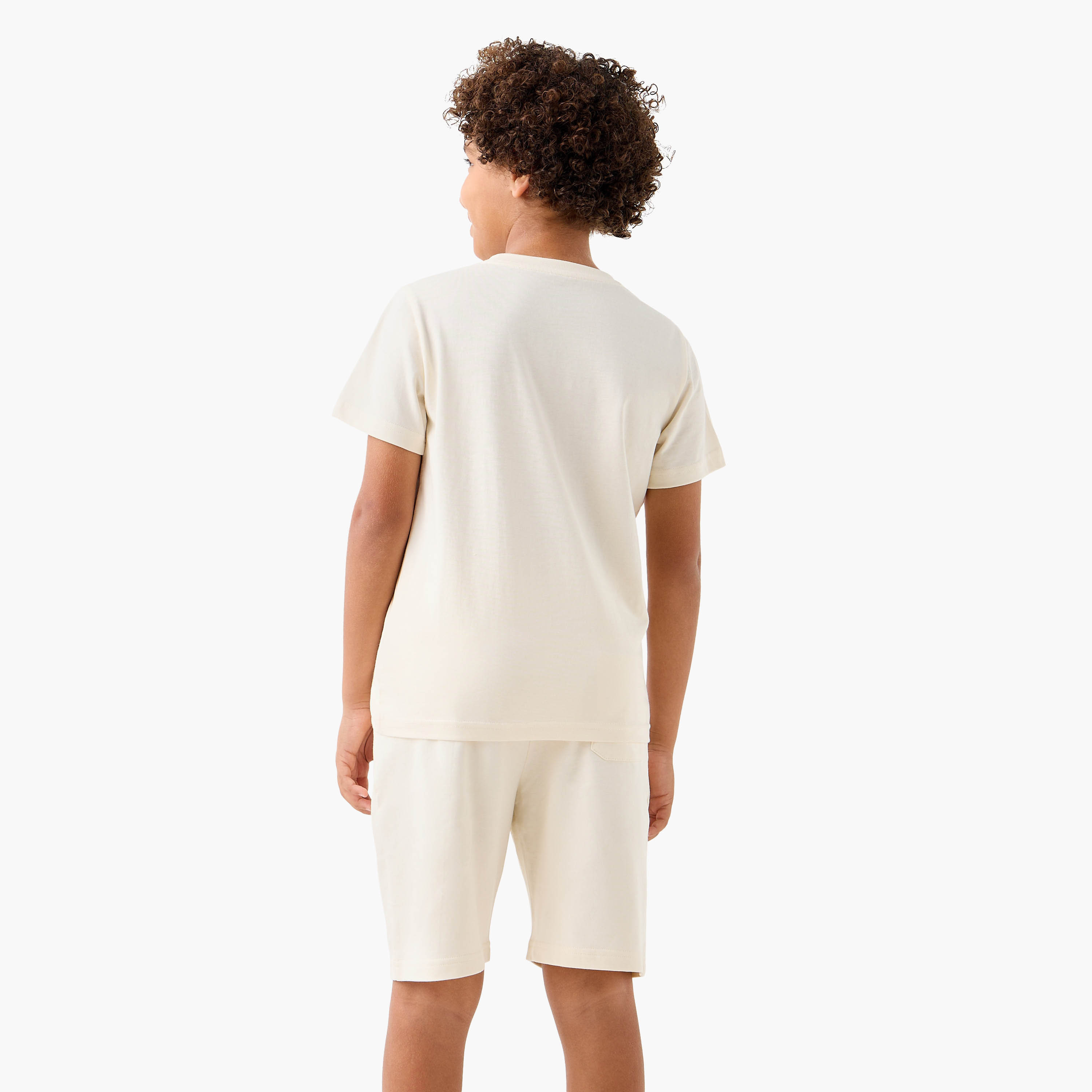 Juniors Printed 3-Piece T-shirt and Elasticated Shorts Set-boys-clothing-setsandcoords-image-5