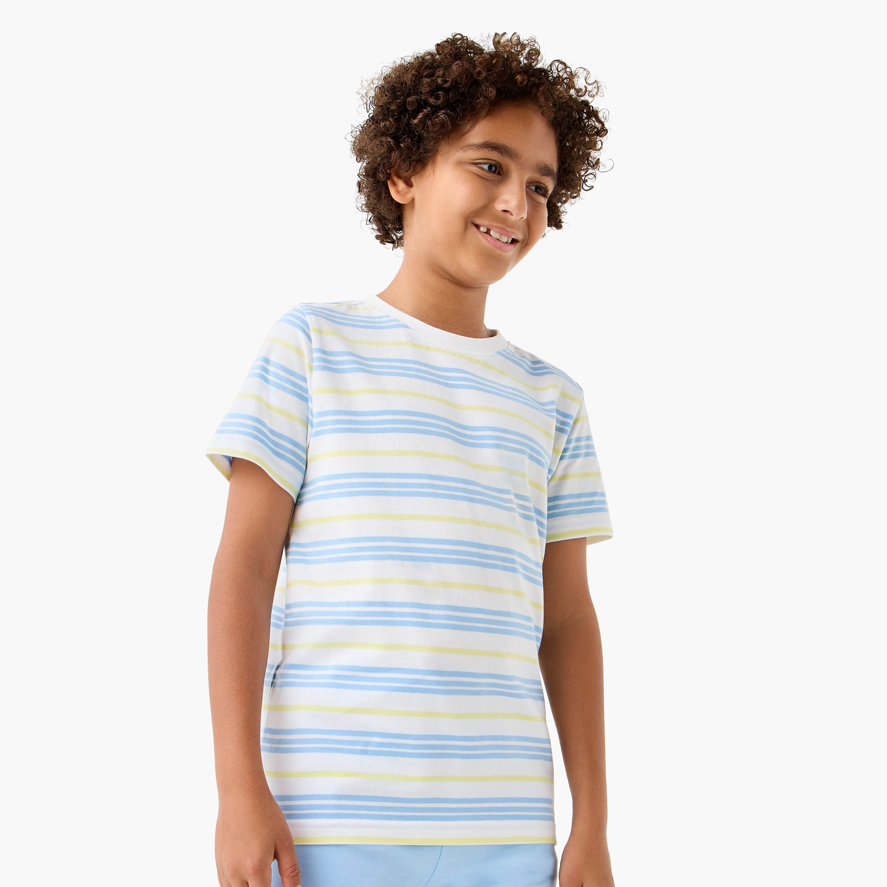 طقم شورت وتيشيرت بطبعات 3 قطع من جونيورز-boys-clothing-setsandcoords-image-3