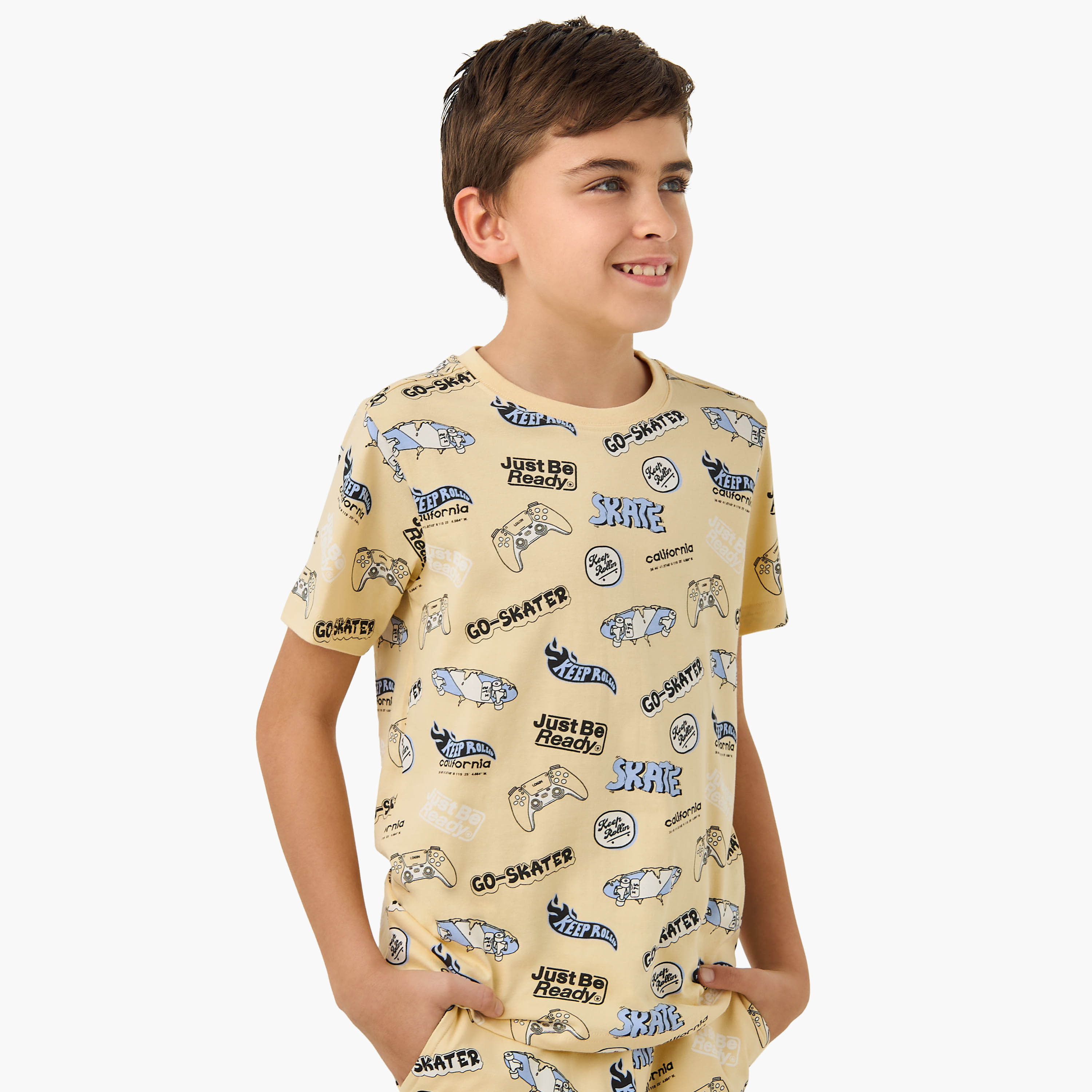 طقم شورت وتيشيرت 3 قطع بطبعات من جونيورز-boys-clothing-setsandcoords-image-8