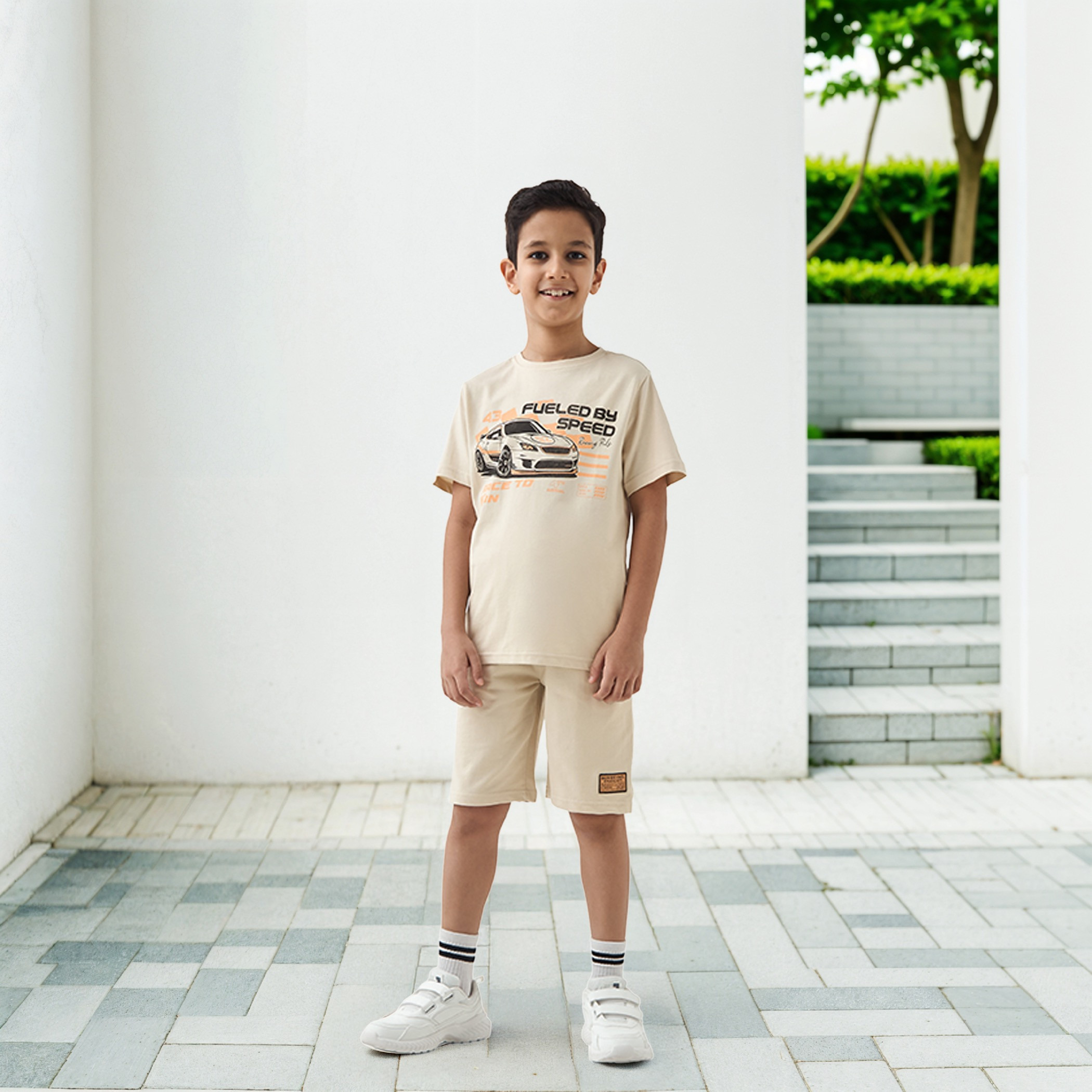 طقم شورت وتيشيرت 3 قطع متنوعة من جونيورز-boys-clothing-setsandcoords-image-1