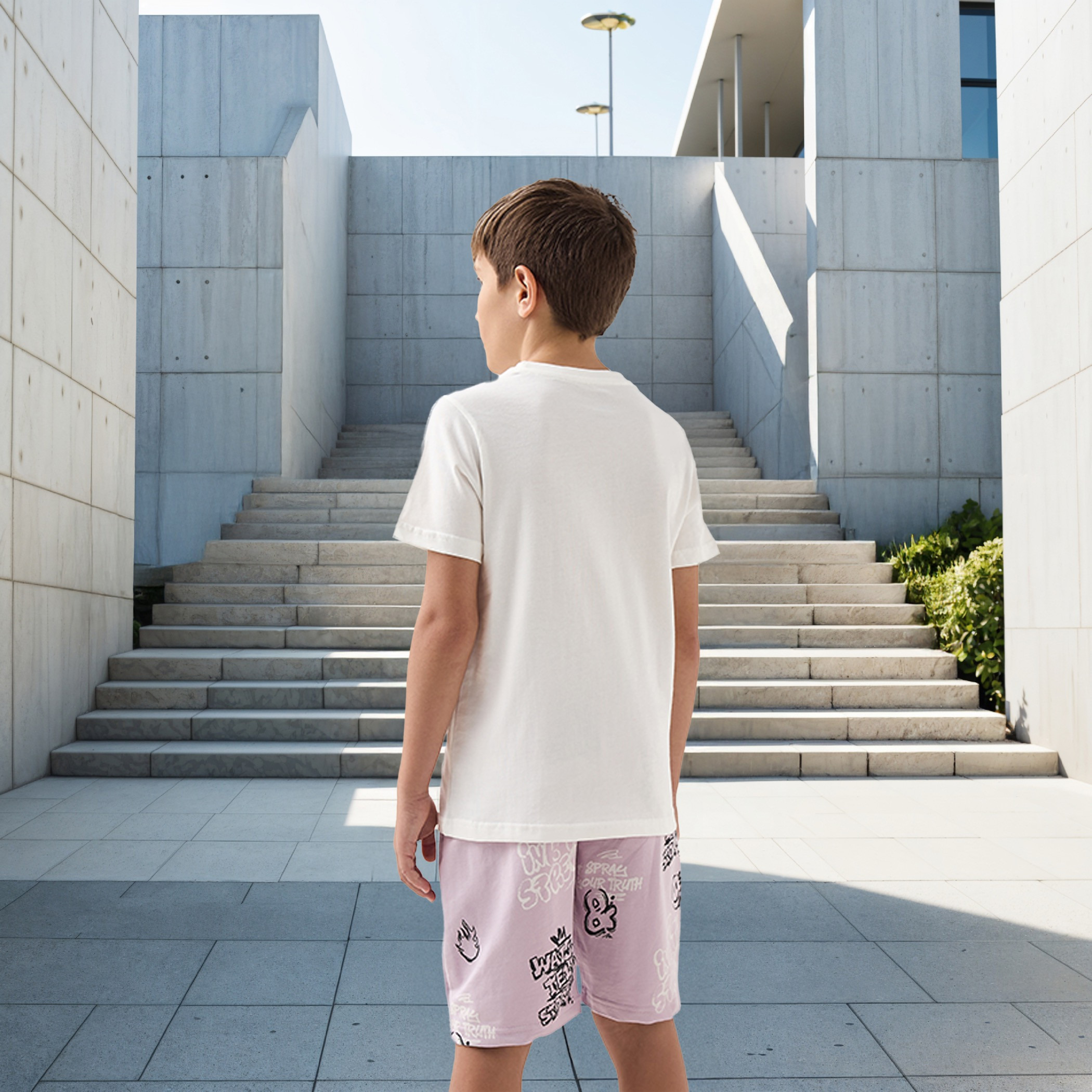 طقم شورت وتيشيرت 3 قطع بطبعات جرافيتي من جونيورز-boys-clothing-setsandcoords-image-5