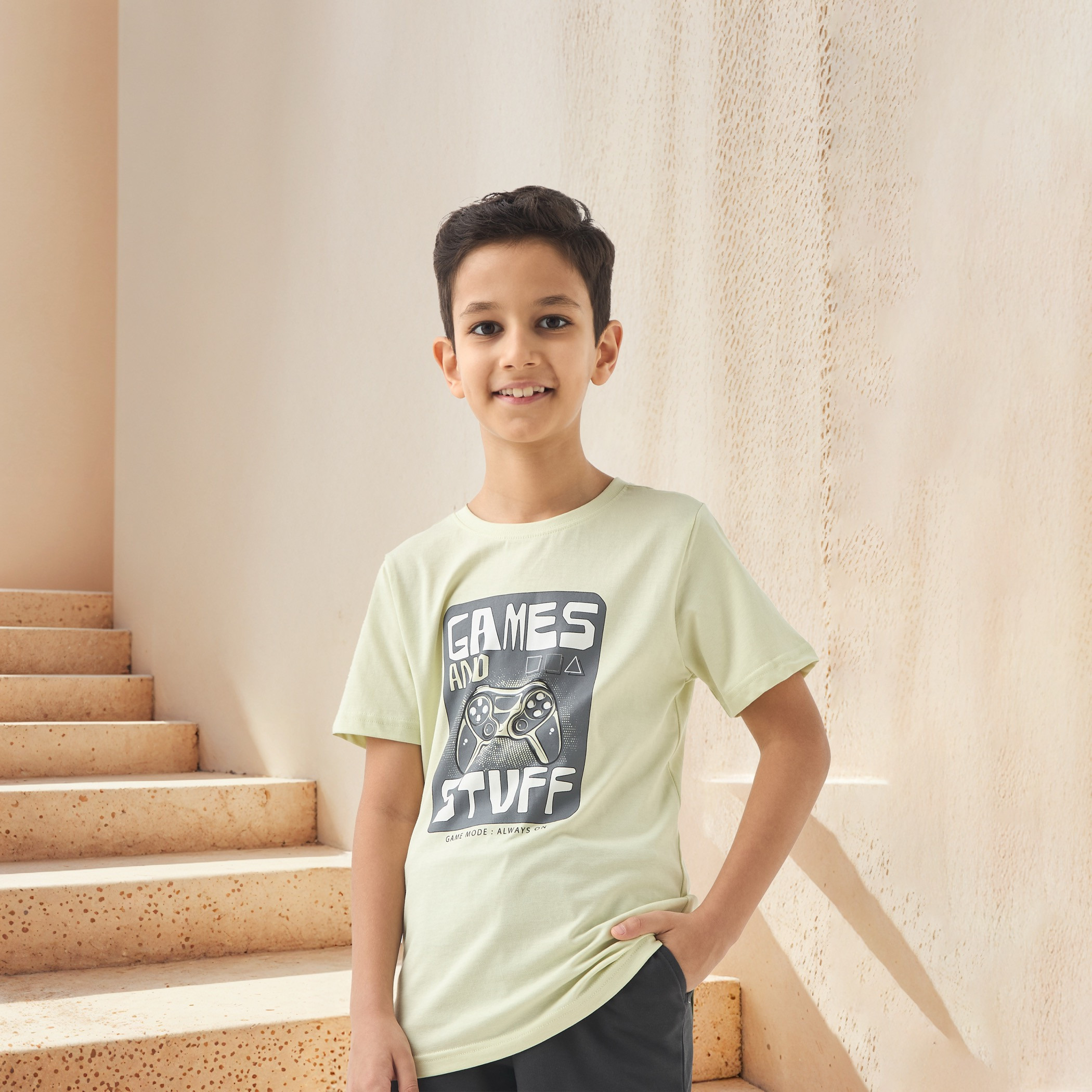 Juniors Gamer Print 3-Piece T-shirt and Shorts Set-boys-clothing-setsandcoords-image-4