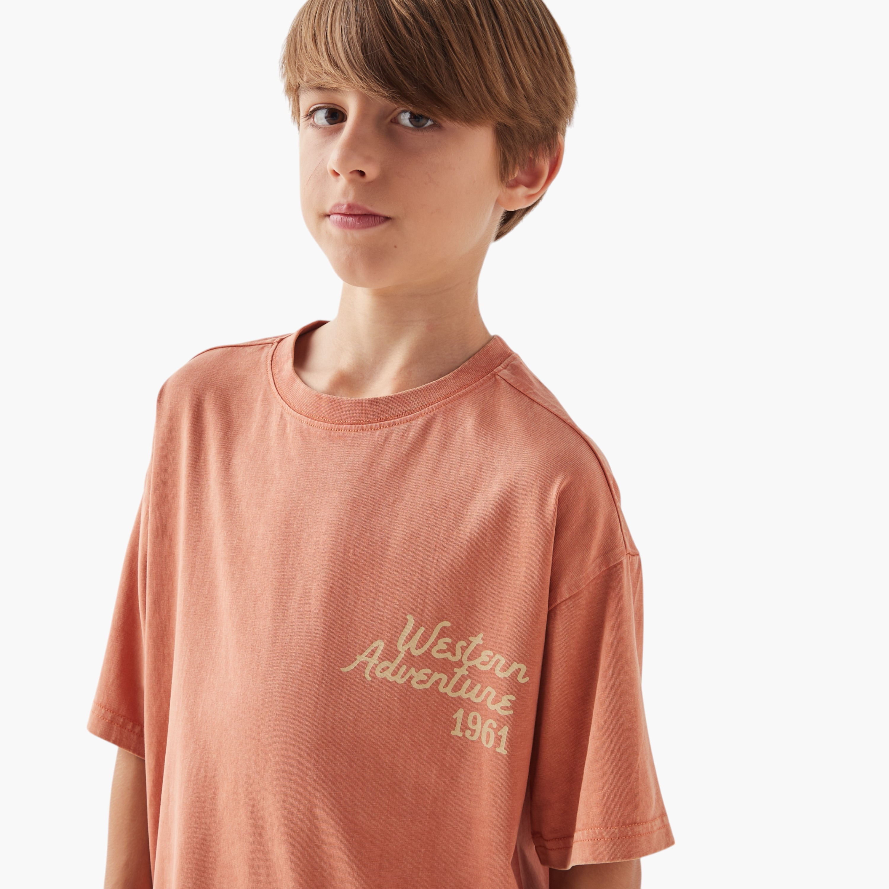 Juniors Graphic Print T-shirt with Short Sleeves-boys-clothing-tshirtsandpolos-image-4
