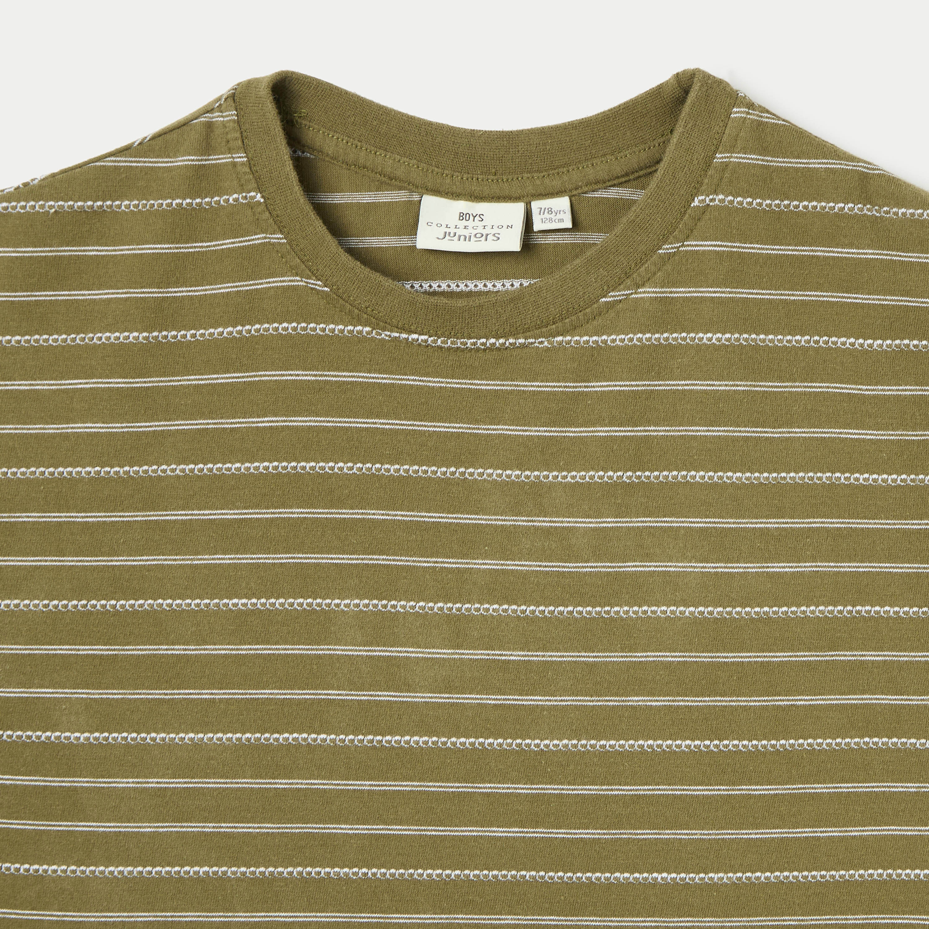 تيشيرت مخطّط بياقة مستديرة وأكمام قصيرة من جونيورز-boys-clothing-tshirtsandpolos-image-3