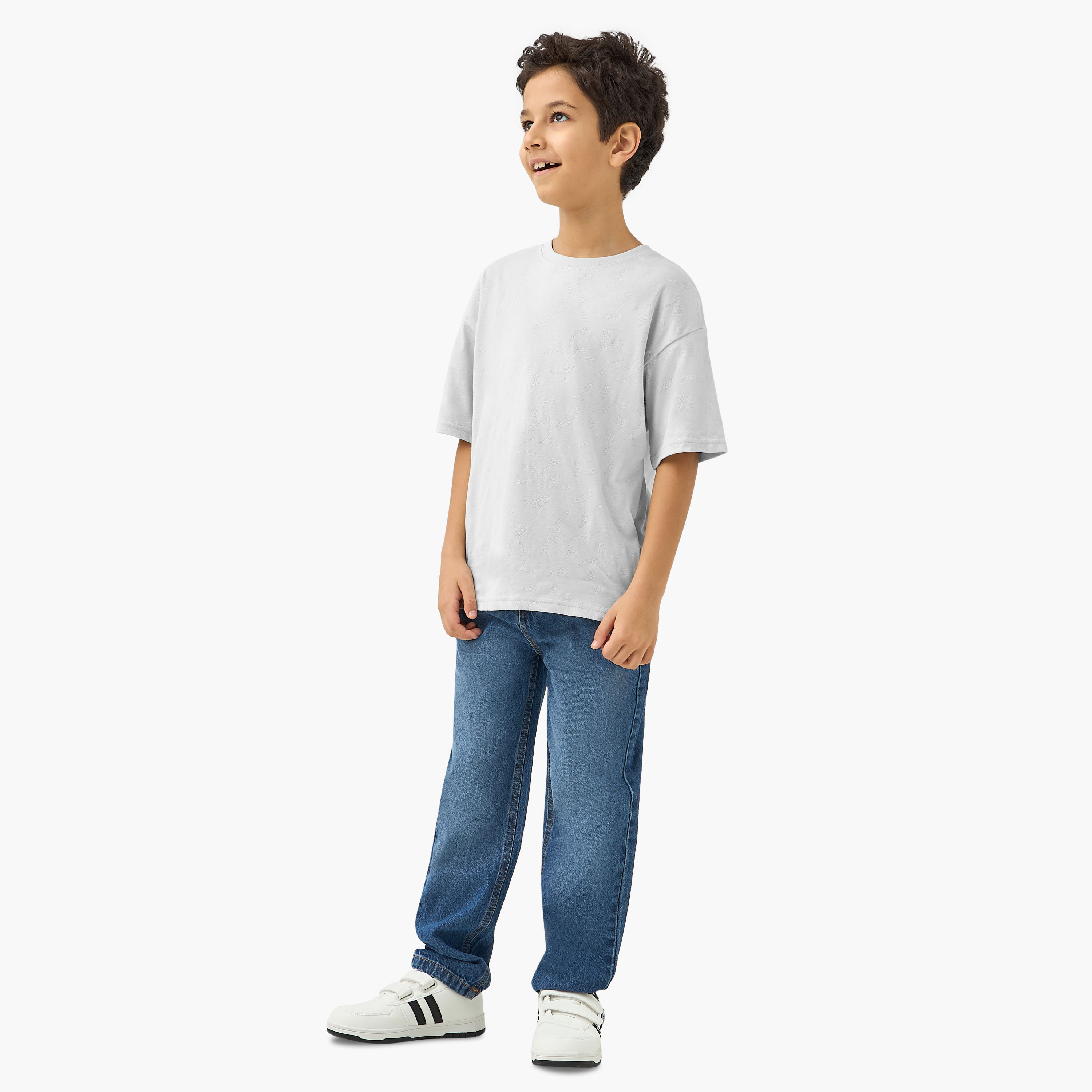 Juniors Solid Crew Neck T-shirt with Short Sleeves-boys-clothing-tshirtsandpolos-image-2