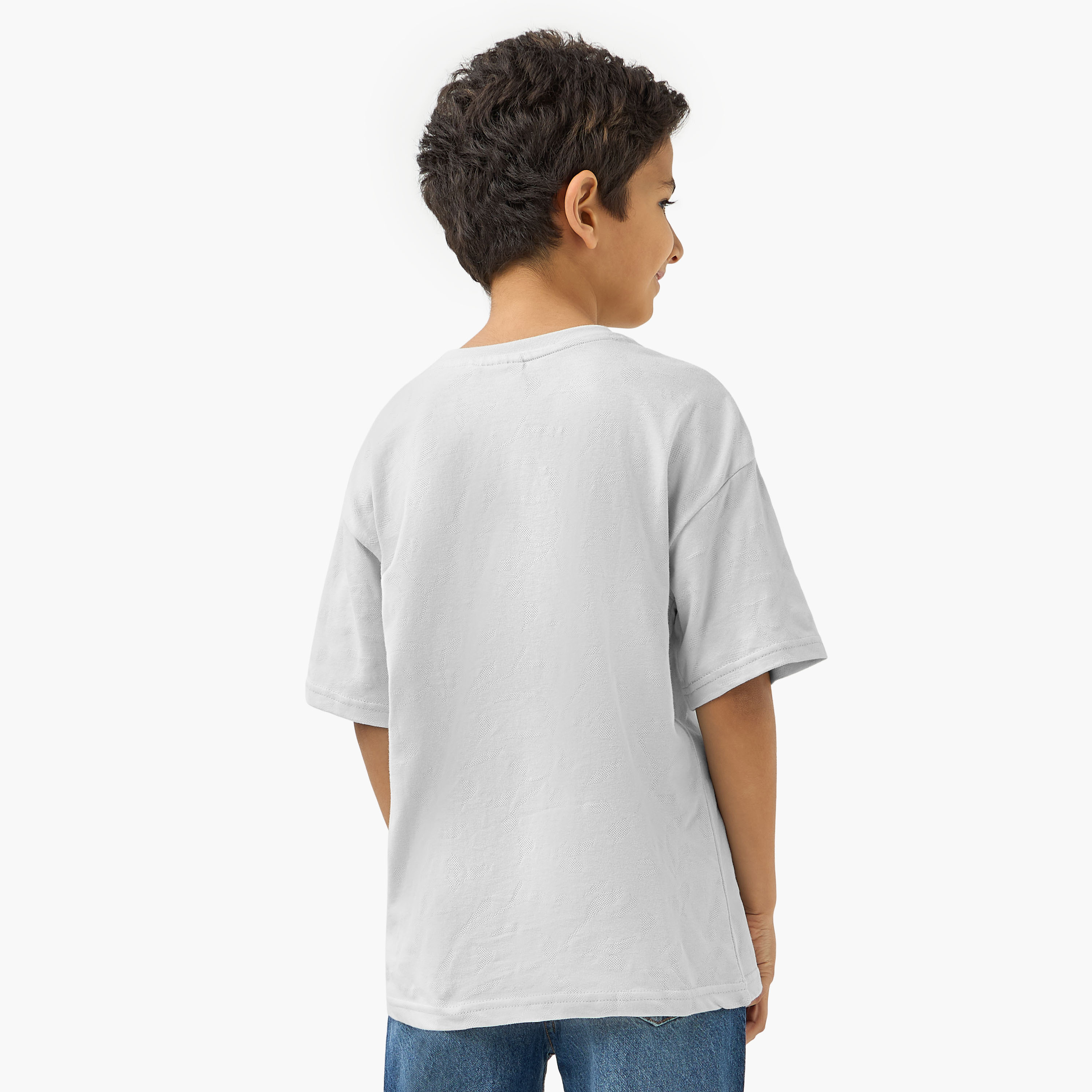 Juniors Solid Crew Neck T-shirt with Short Sleeves-boys-clothing-tshirtsandpolos-image-3