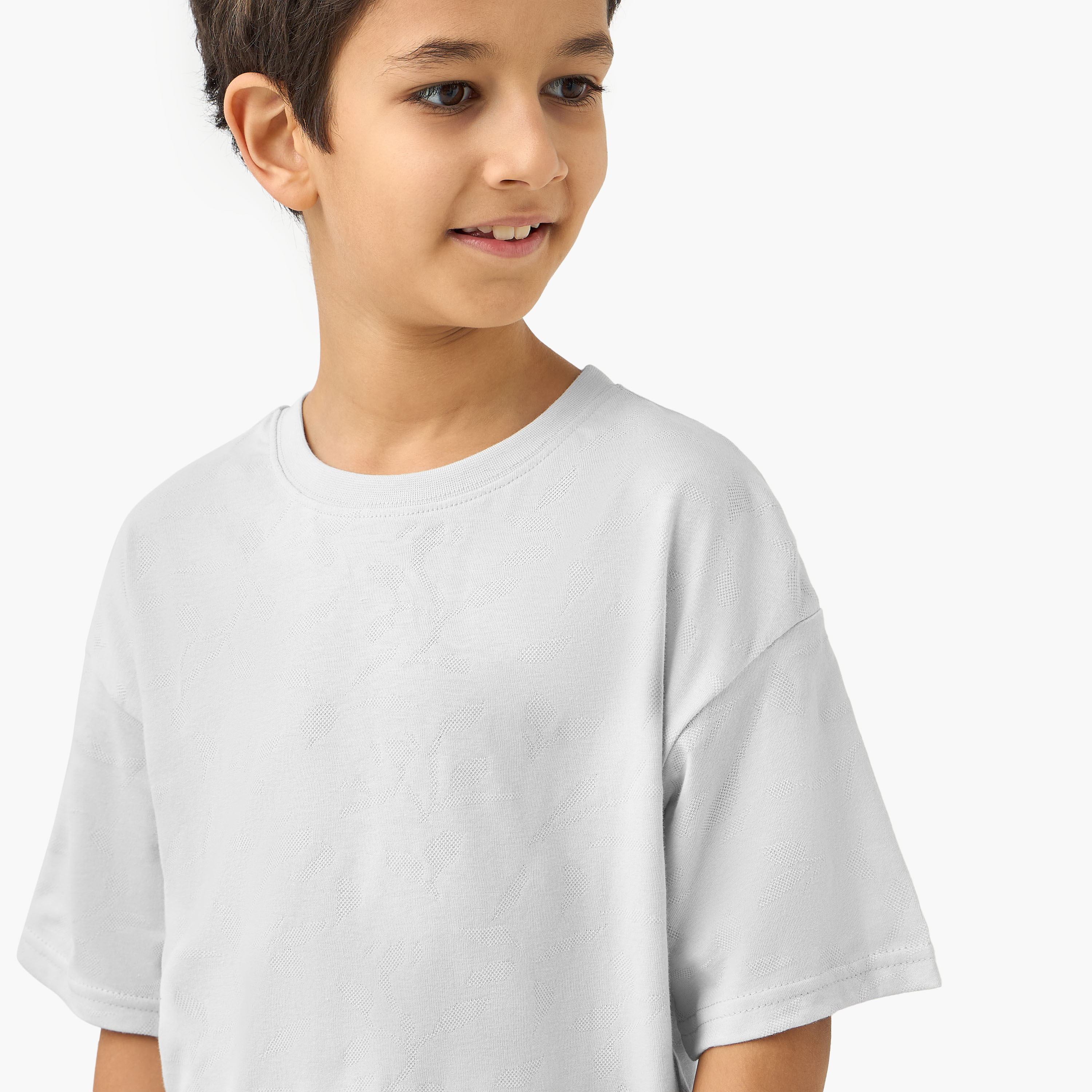 Juniors Solid Crew Neck T-shirt with Short Sleeves-boys-clothing-tshirtsandpolos-image-4