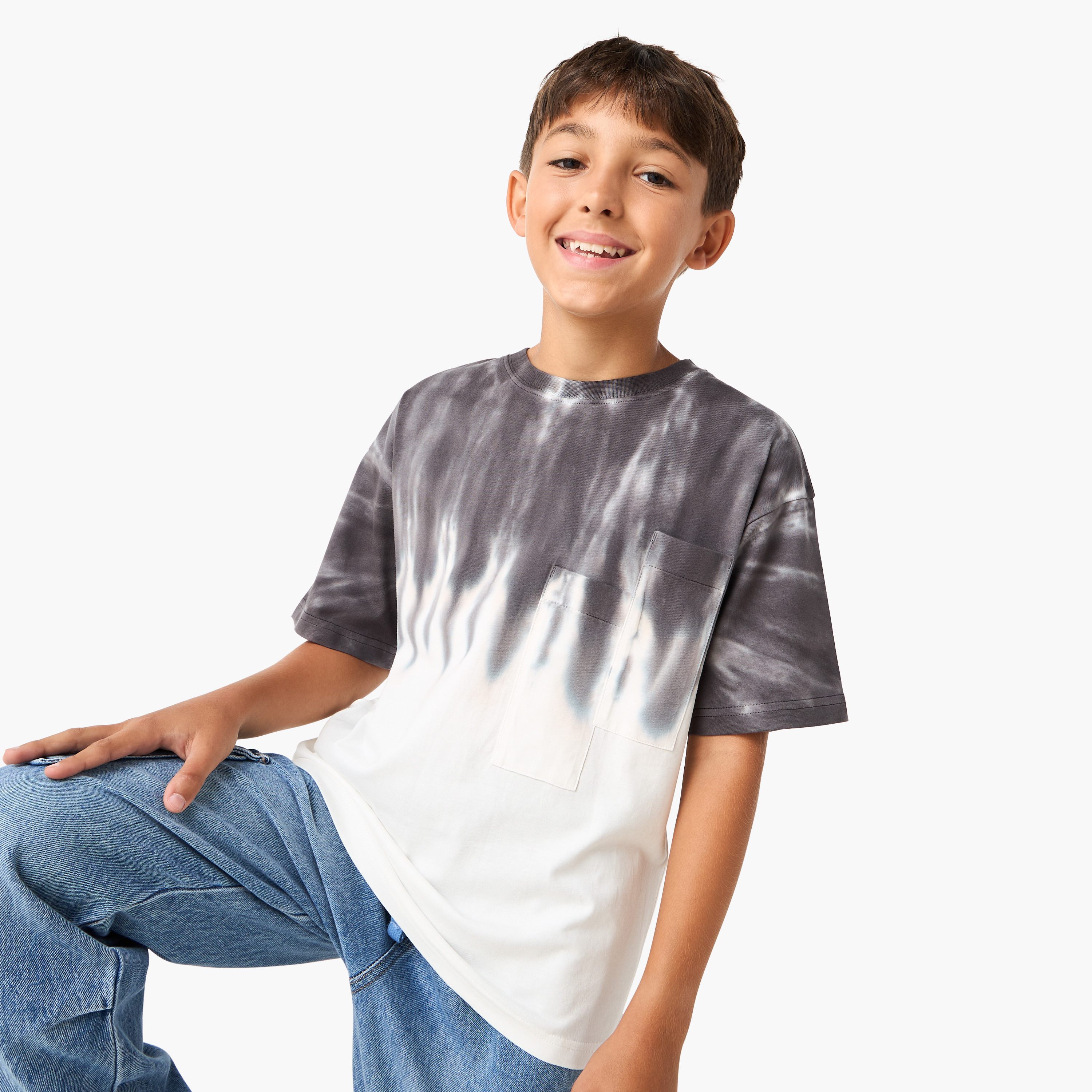Juniors Printed T-shirt with Short Sleeves-boys-clothing-tshirtsandpolos-image-1