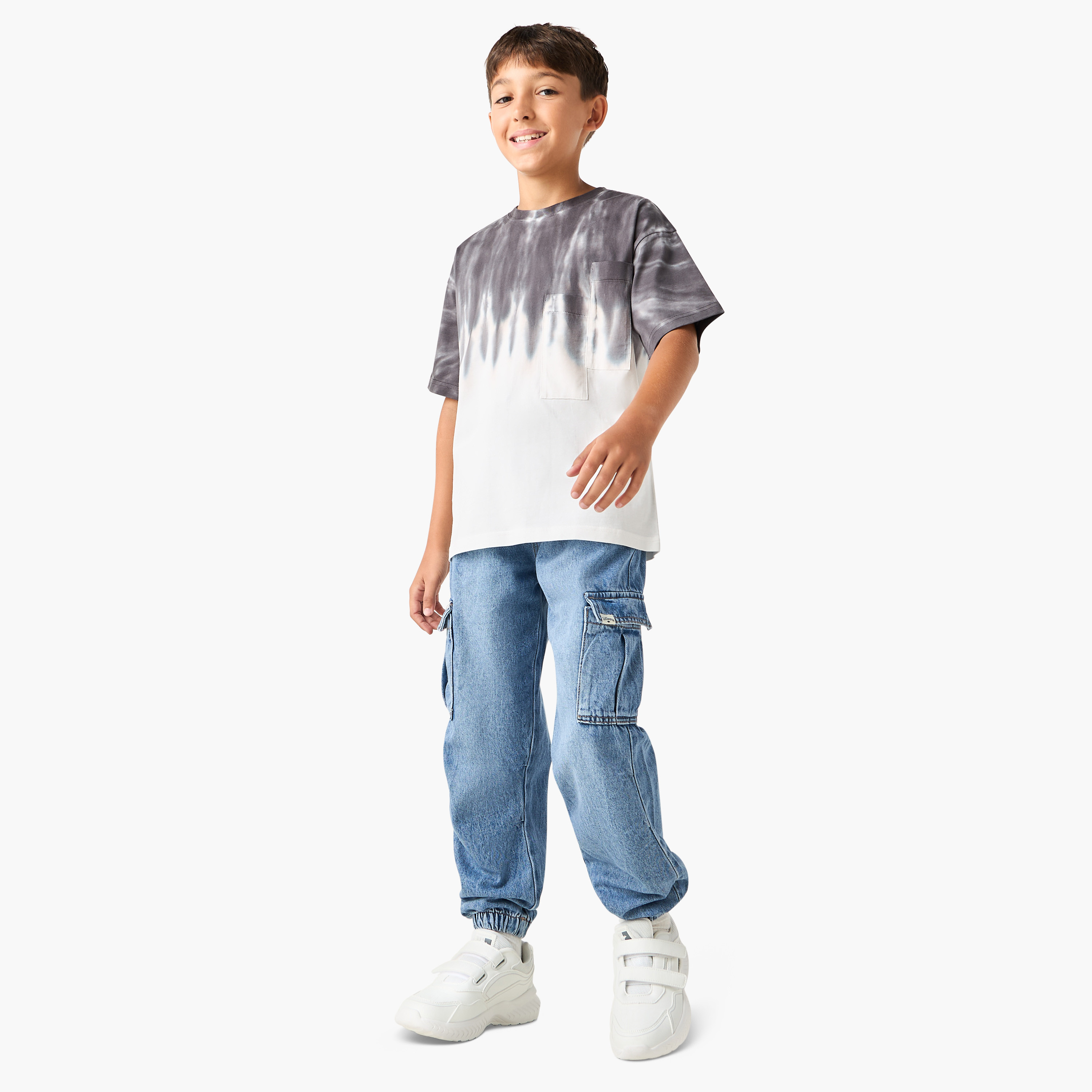 Juniors Printed T-shirt with Short Sleeves-boys-clothing-tshirtsandpolos-image-2
