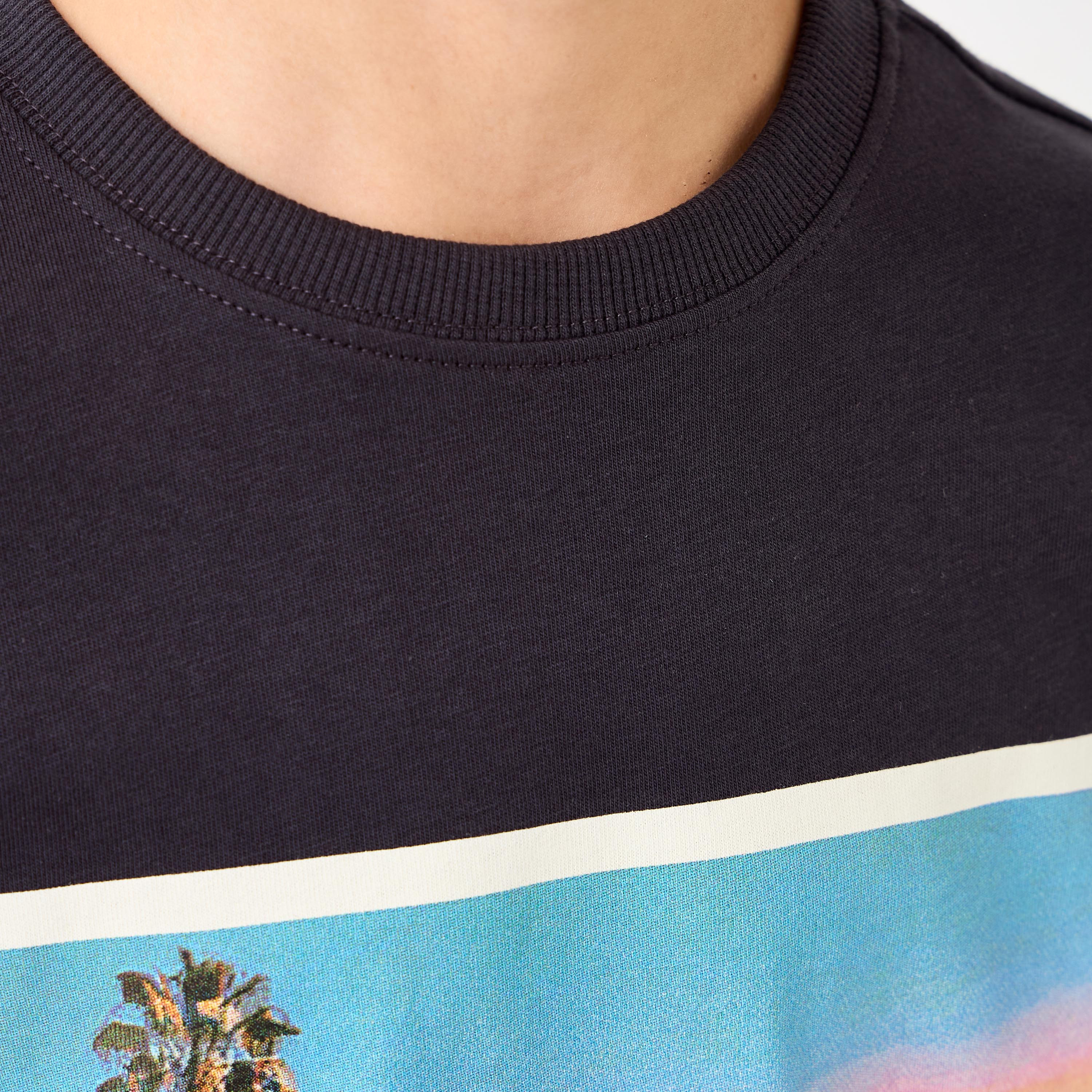 Juniors Graphic Print T-shirt with Short Sleeves-boys-clothing-tshirtsandpolos-image-5