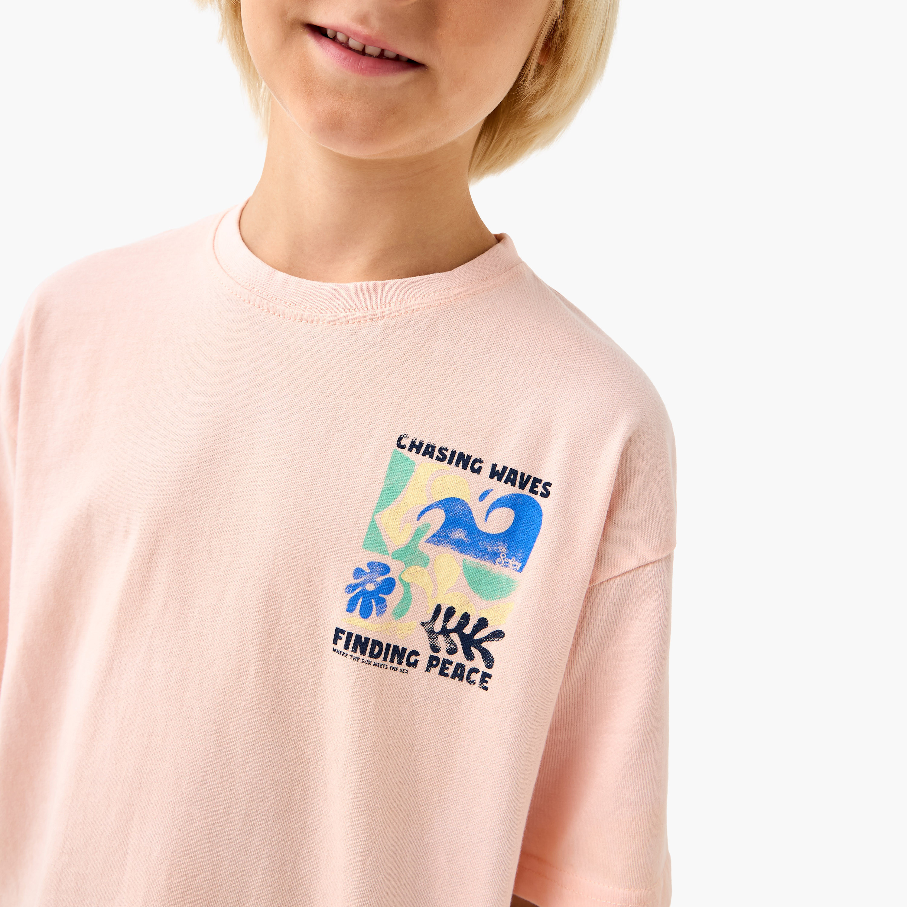Juniors Printed T-shirt with Short Sleeves-boys-clothing-tshirtsandpolos-image-4