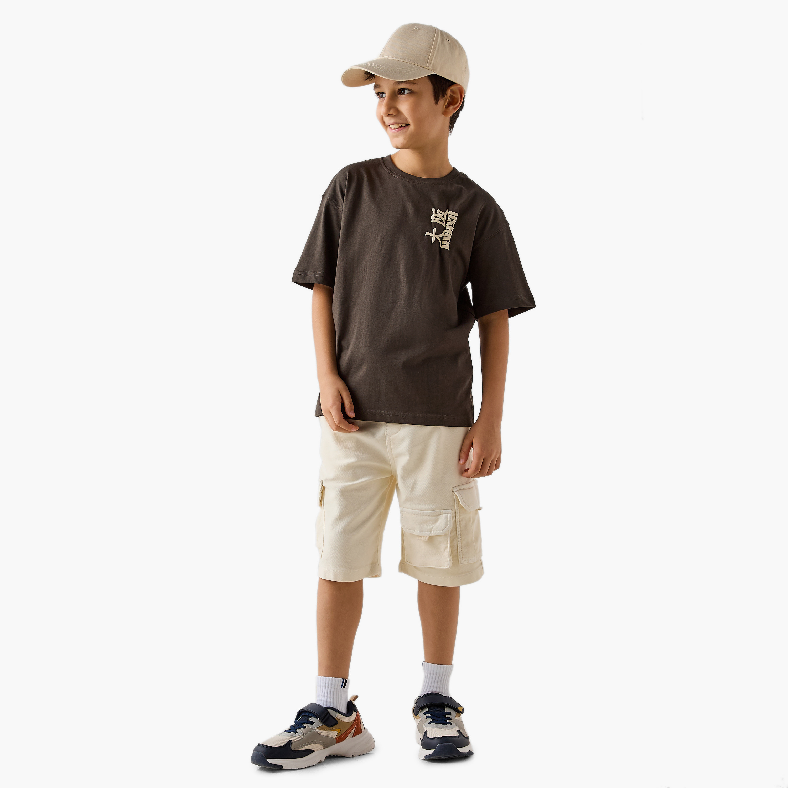 Juniors Graphic Print T-shirt with Short Sleeves-boys-clothing-tshirtsandpolos-image-3