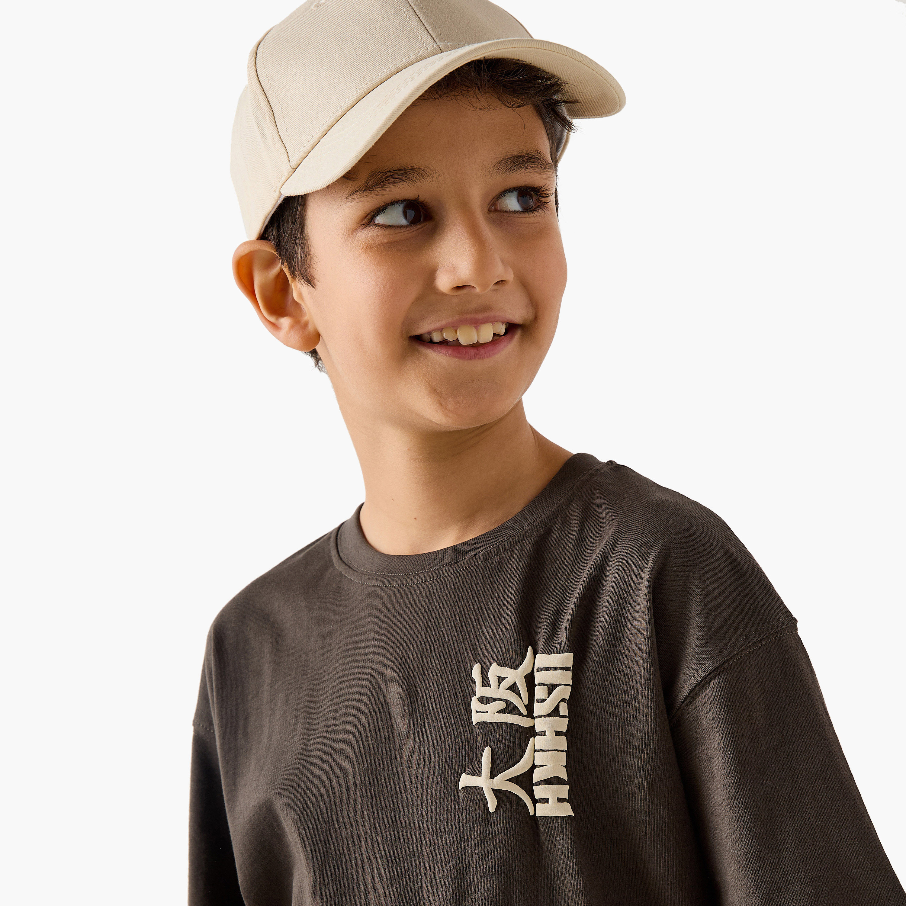 Juniors Graphic Print T-shirt with Short Sleeves-boys-clothing-tshirtsandpolos-image-4