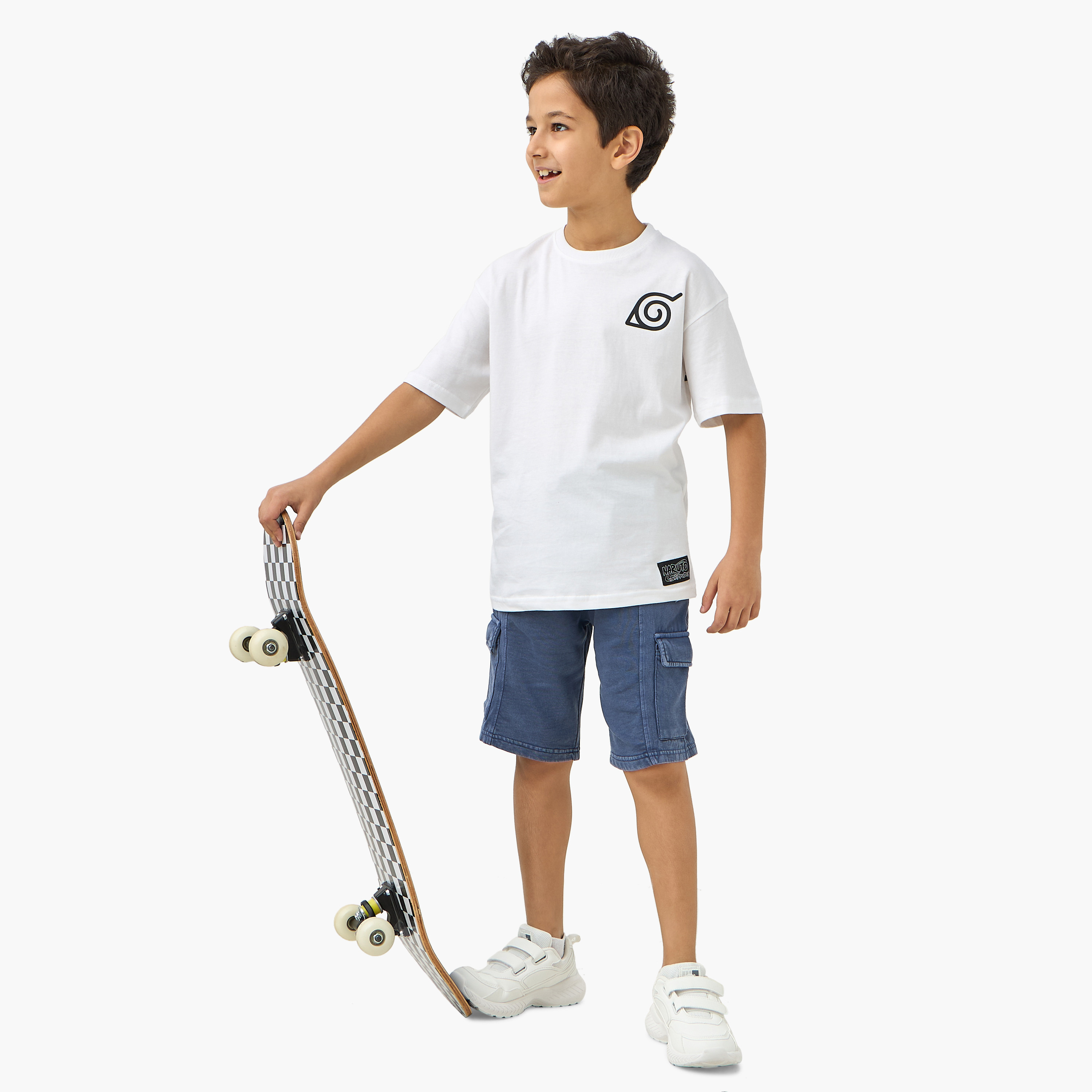 Juniors Textured Cargo Shorts with Drawstring Closure-boys-clothing-bottoms-shorts-image-2