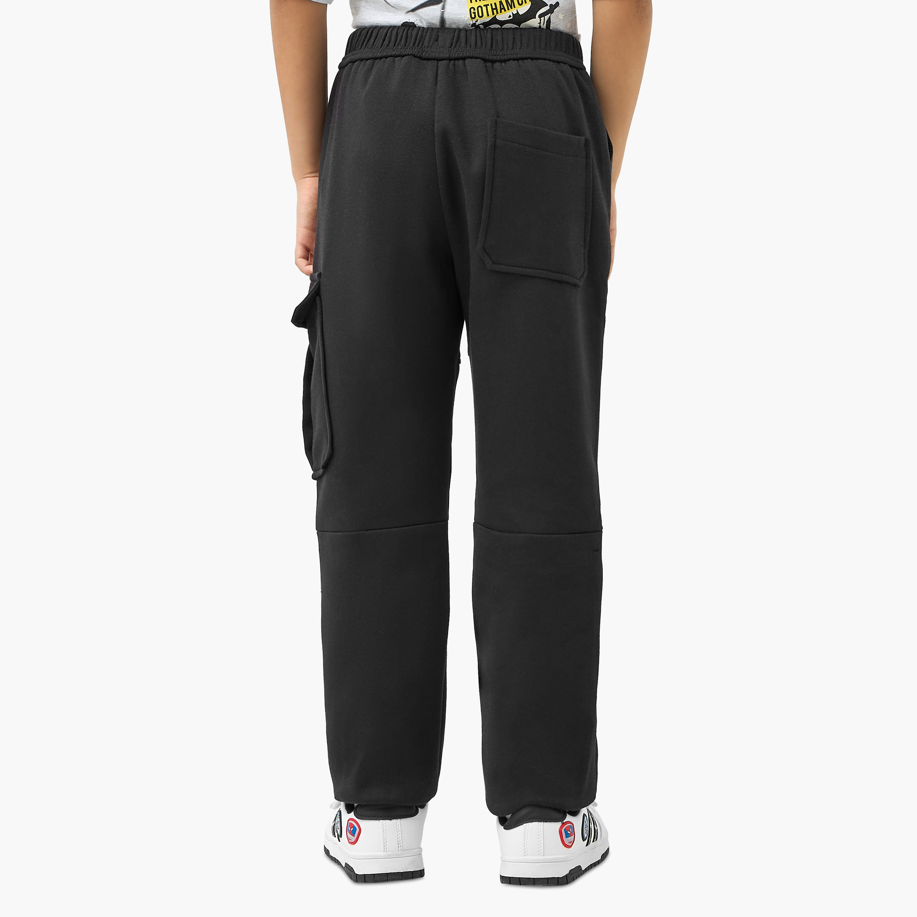Juniors Applique Detail Joggers with Drawstring Closure and Pockets-boys-clothing-bottoms-joggersandtrackpants-image-3