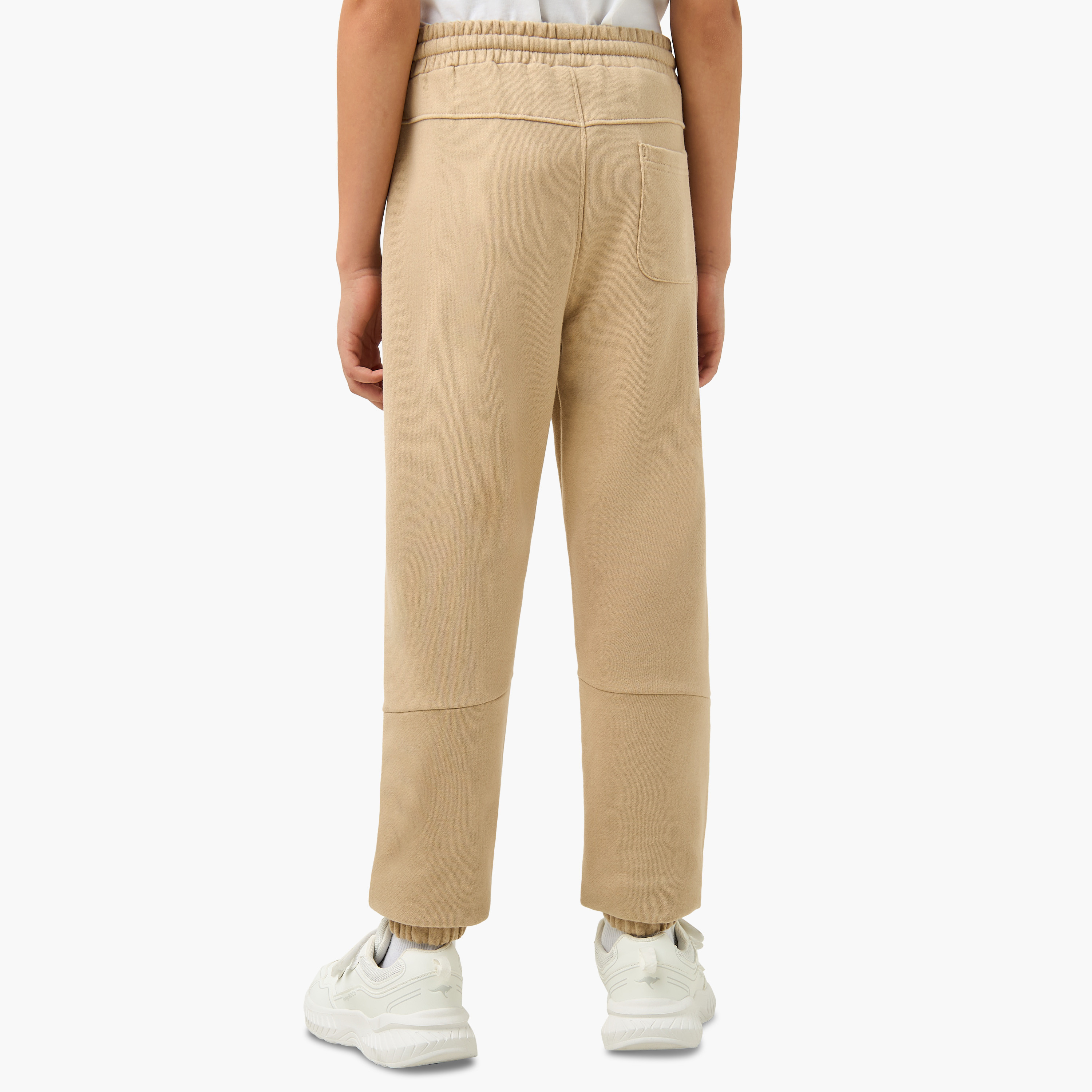 Juniors Solid Joggers with Drawstring Closure and Pockets-boys-clothing-bottoms-joggersandtrackpants-image-3