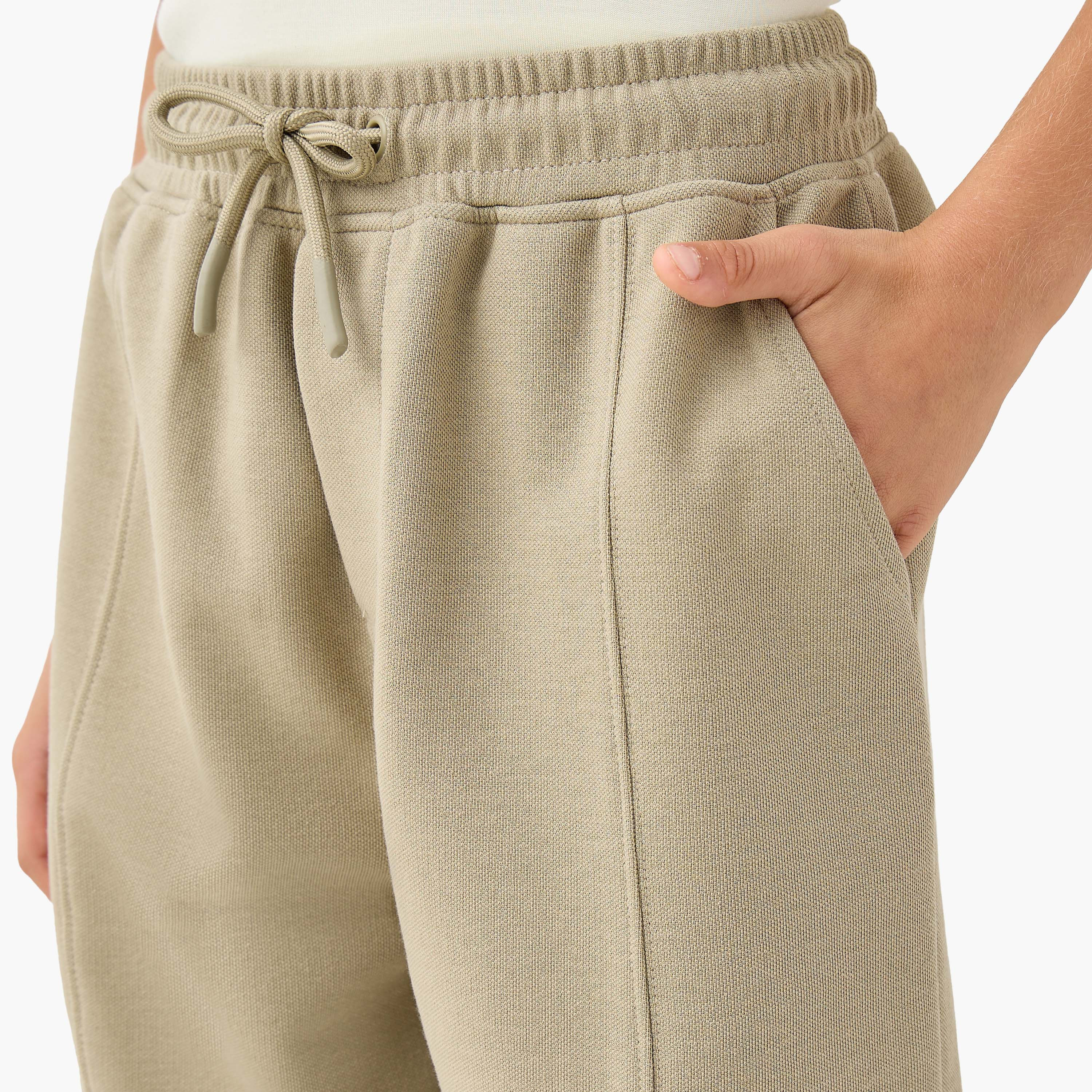 Juniors Solid Joggers with Pockets and Drawstring Closure-boys-clothing-bottoms-joggersandtrackpants-image-4
