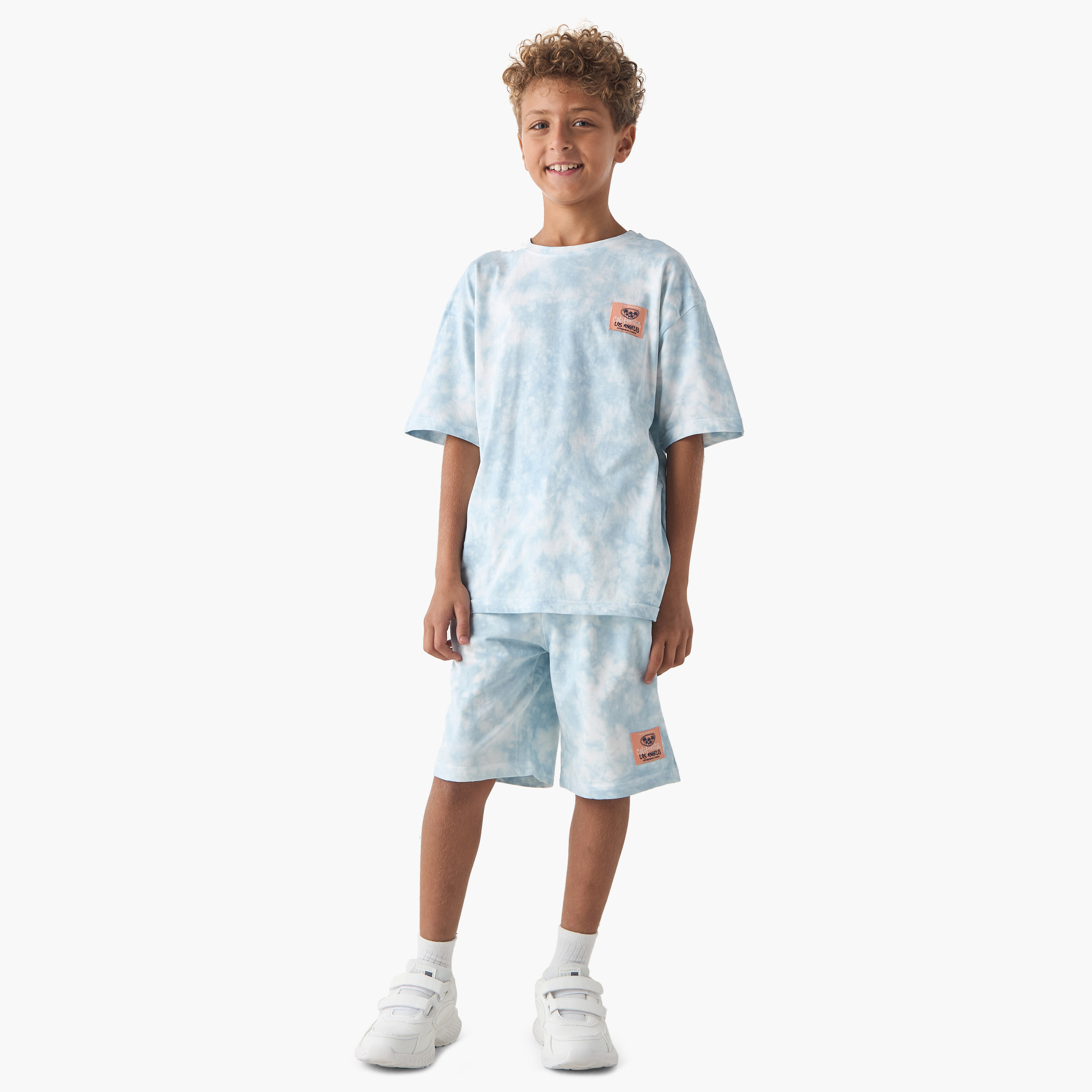 طقم شورت وتيشيرت بطبعات مصبوغة من جونيورز-boys-clothing-setsandcoords-image-1