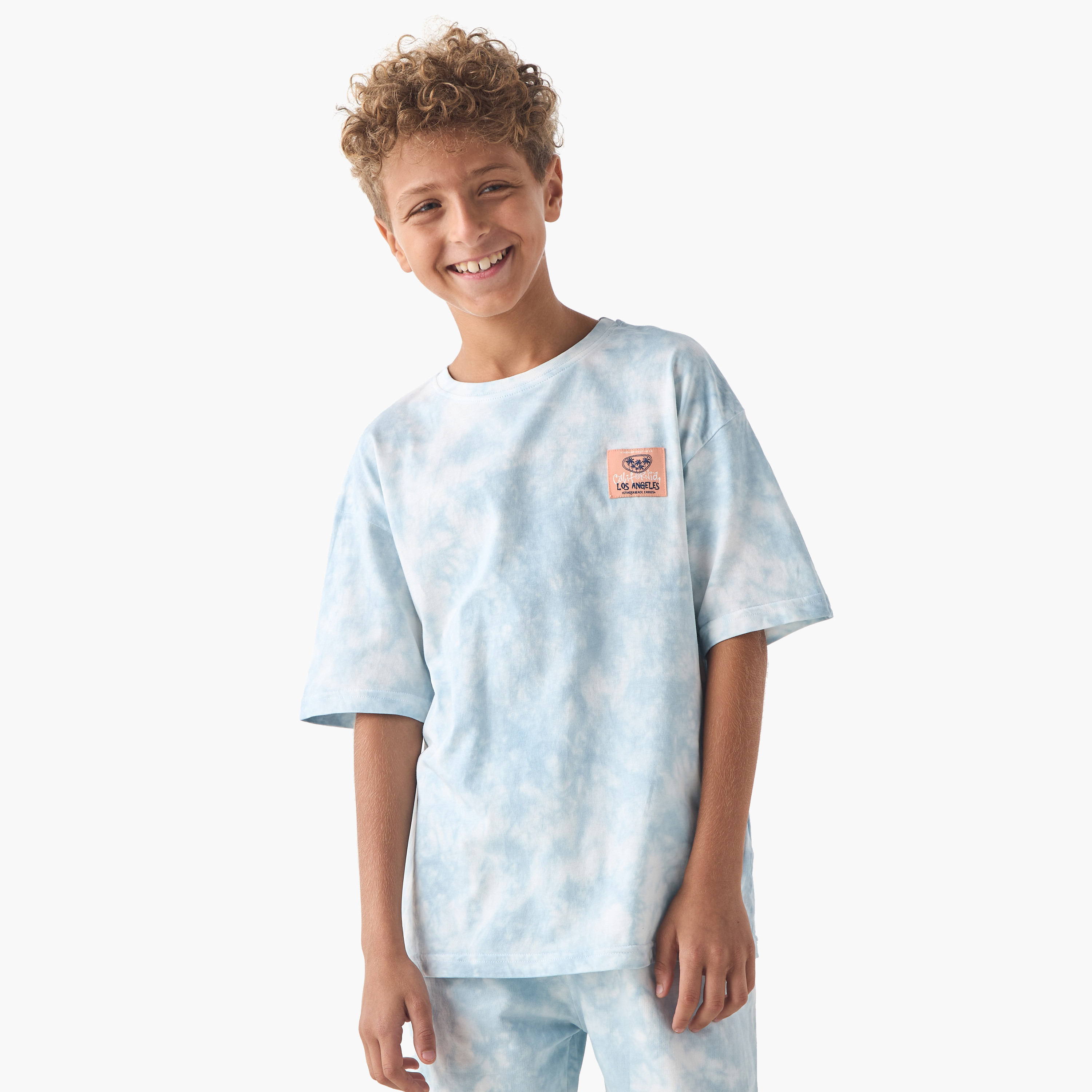 طقم شورت وتيشيرت بطبعات مصبوغة من جونيورز-boys-clothing-setsandcoords-image-2