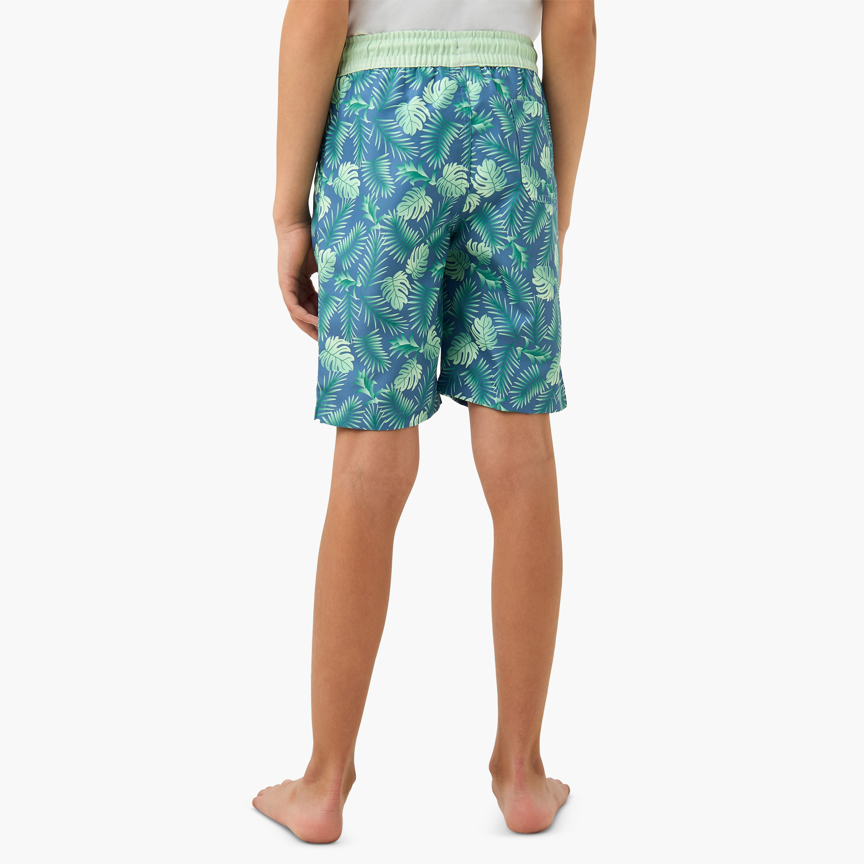 Juniors All-Over Tropical Print Shorts with Drawstring Closure-sports-boys-clothing-swimwear-image-3
