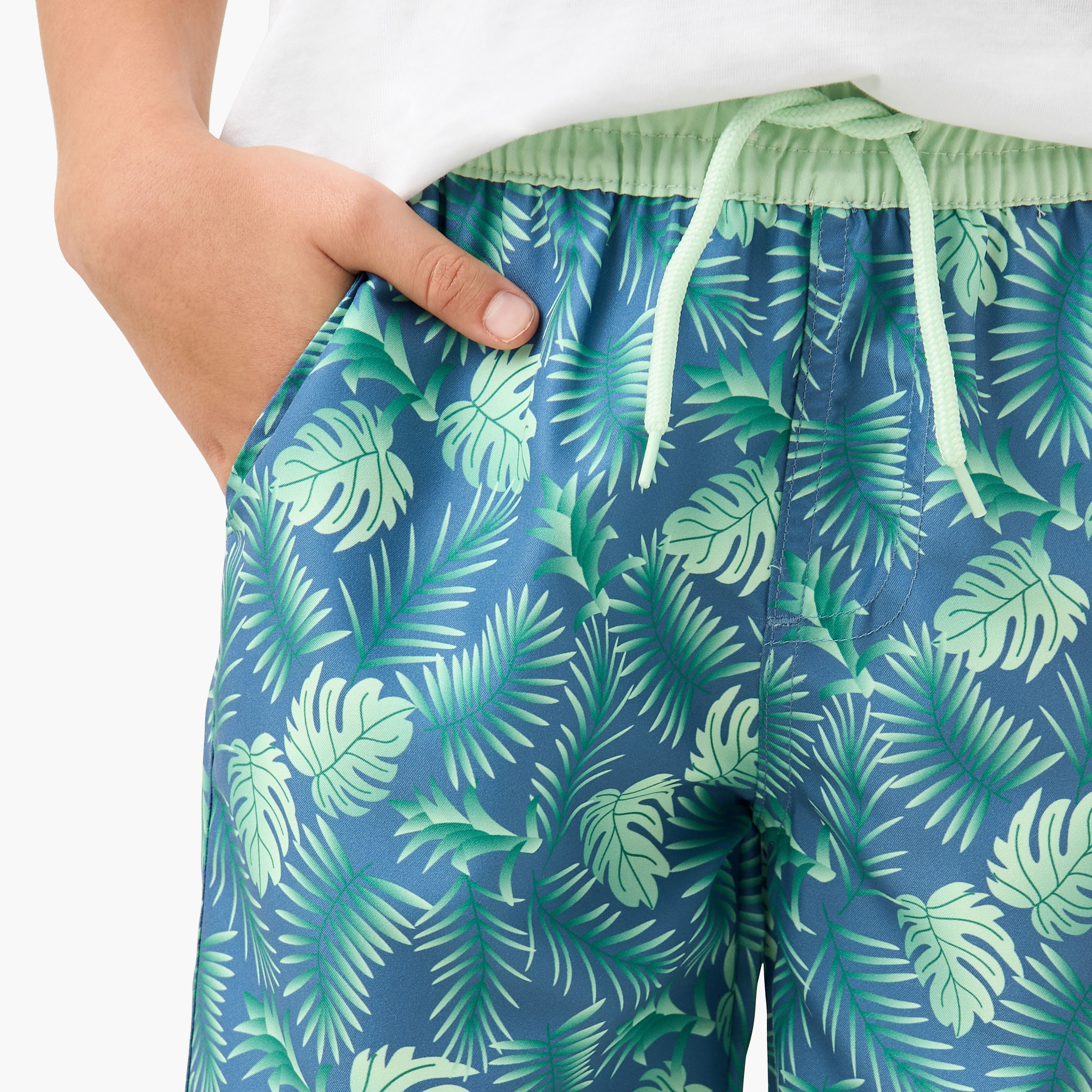 Juniors All-Over Tropical Print Shorts with Drawstring Closure-sports-boys-clothing-swimwear-image-4