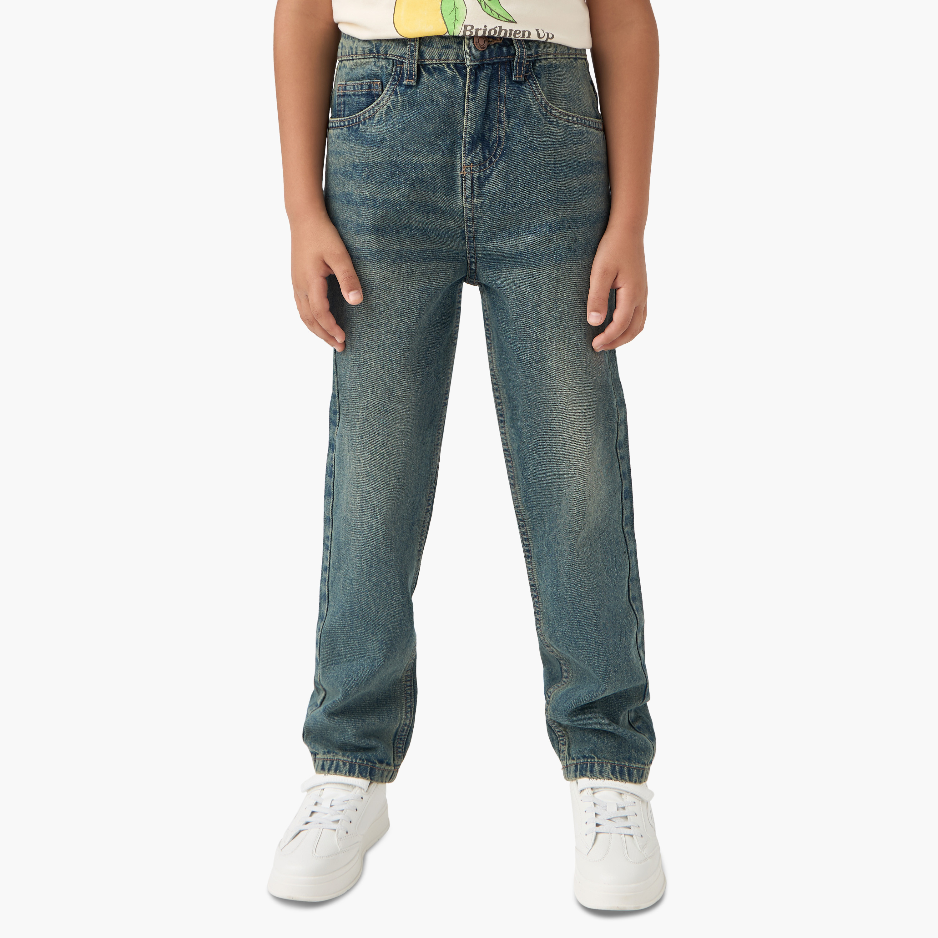 بنطلون جينز بقصة عادية للأولاد من جونيورز-boys-clothing-bottoms-jeans-image-1