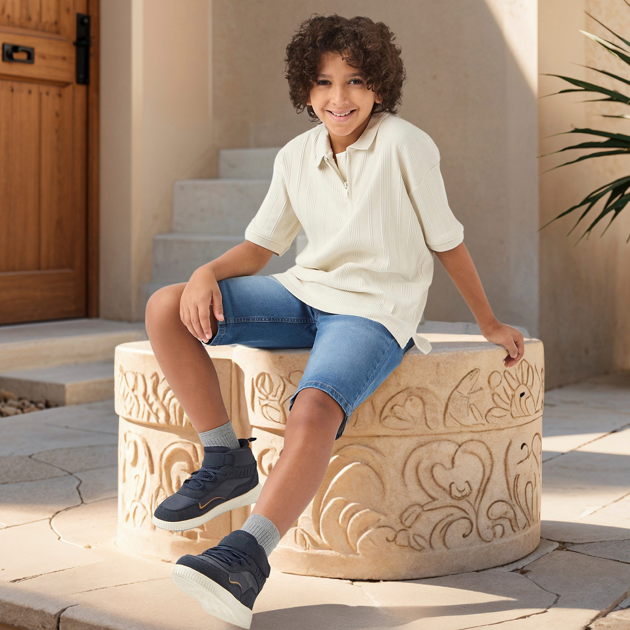 شورت دنيم سادة بجيوب من جونيورز-boys-clothing-bottoms-shorts-image-2