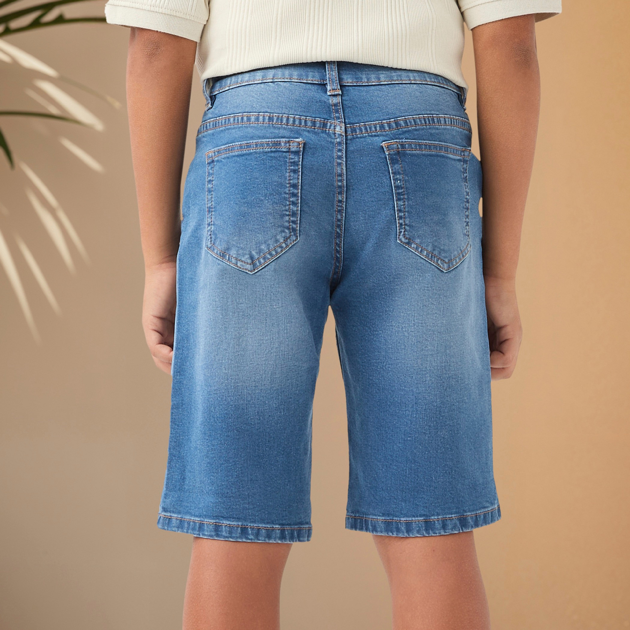 شورت دنيم سادة بجيوب من جونيورز-boys-clothing-bottoms-shorts-image-3