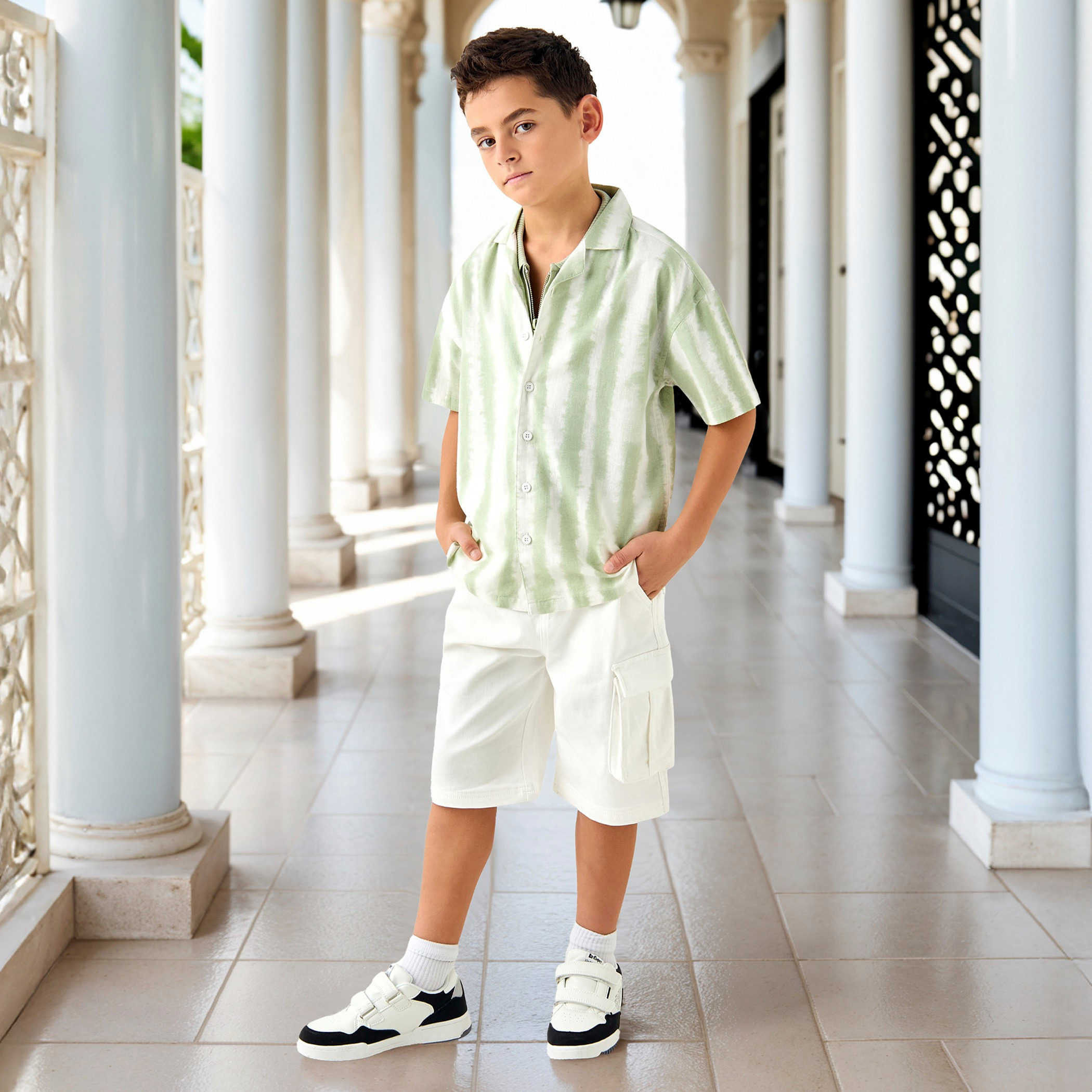 Juniors Tie Dye Shirt with Short Sleeves-boys-clothing-shirts-image-3