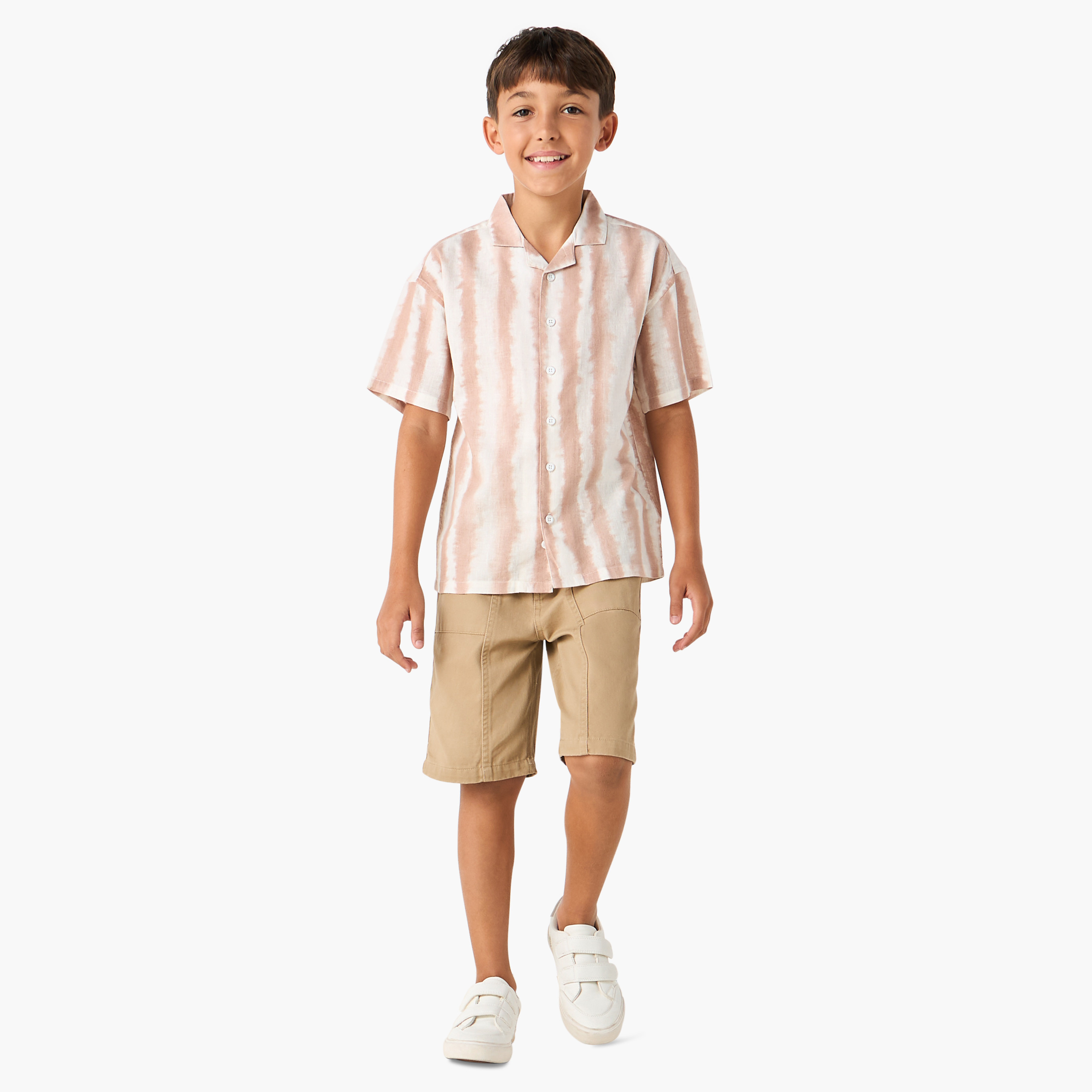 Juniors All-Over Print Shirt with Camp Collar and Short Sleeves-boys-clothing-shirts-image-2