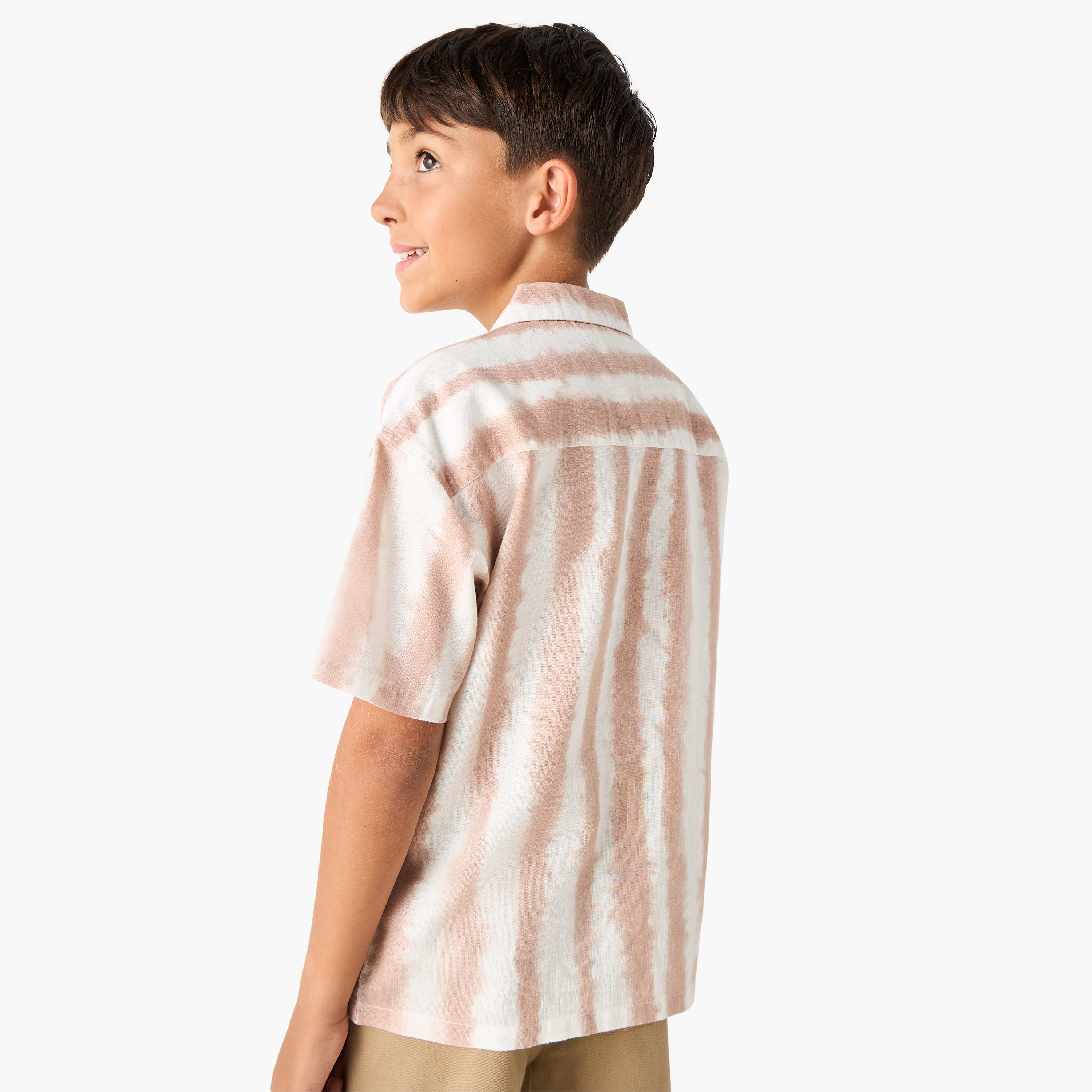 Juniors All-Over Print Shirt with Camp Collar and Short Sleeves-boys-clothing-shirts-image-3