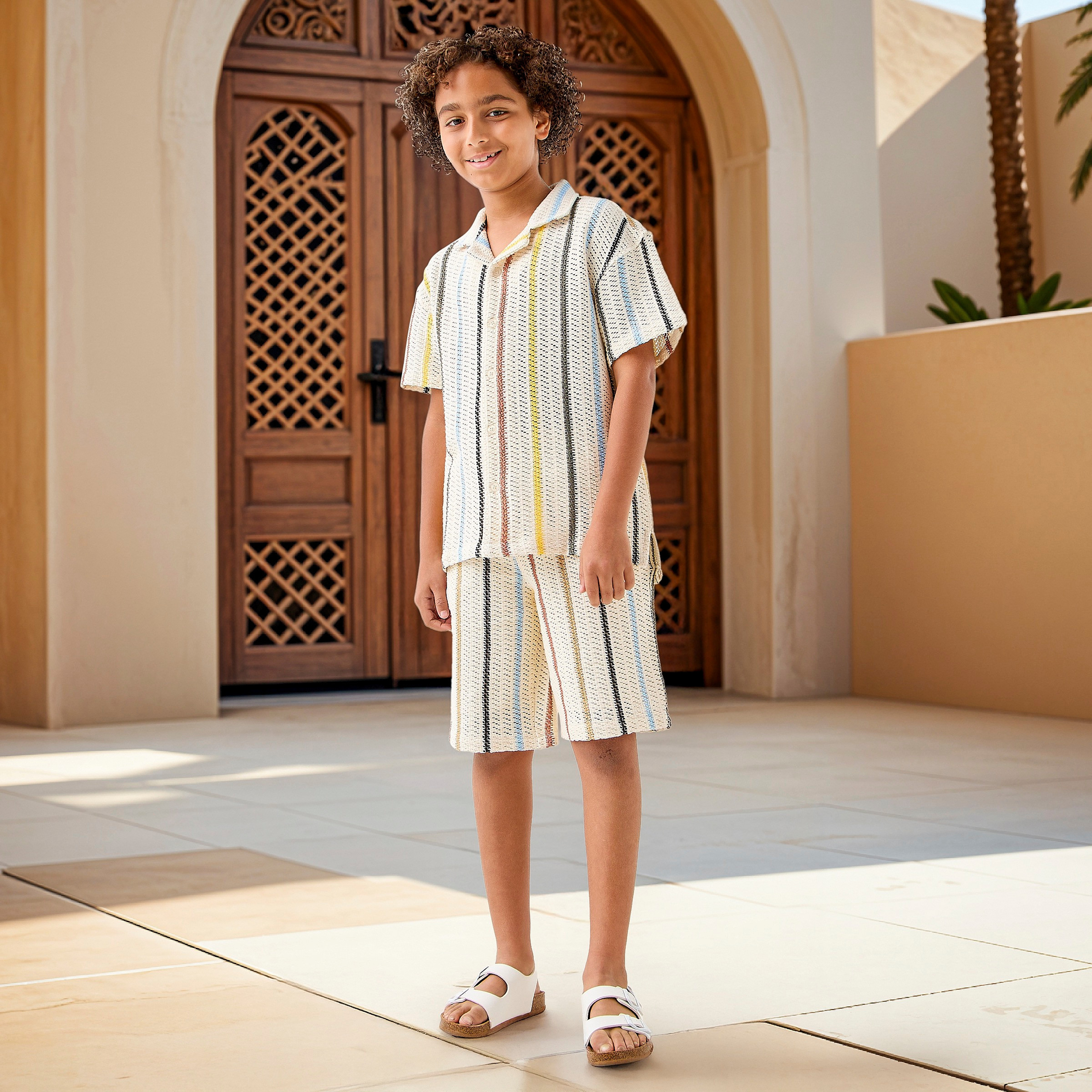 طقم شورت وقميص مخطط من جونيورز-boys-clothing-setsandcoords-image-1